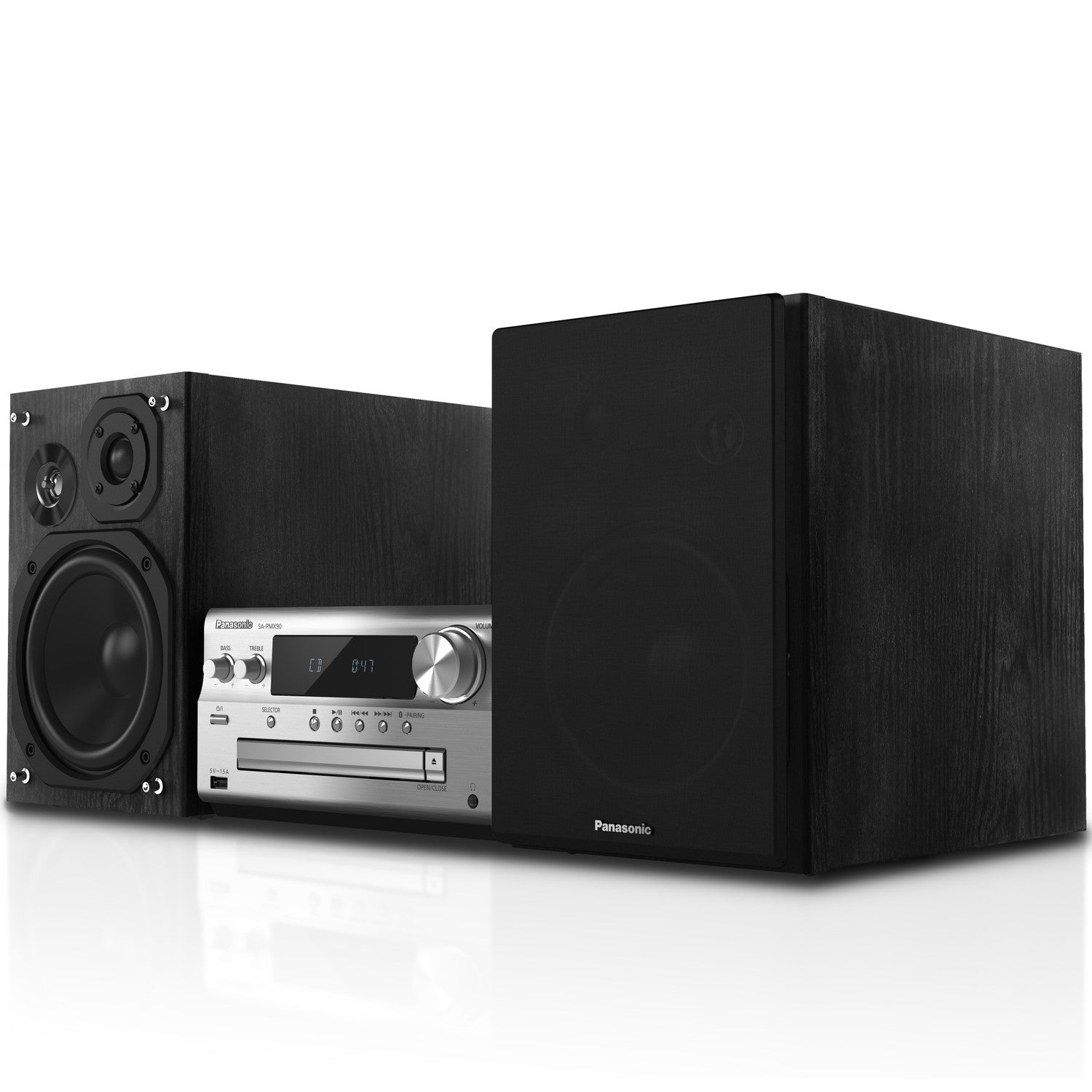Hi-Res Audio Stereo System with Bluetooth and CD Player
