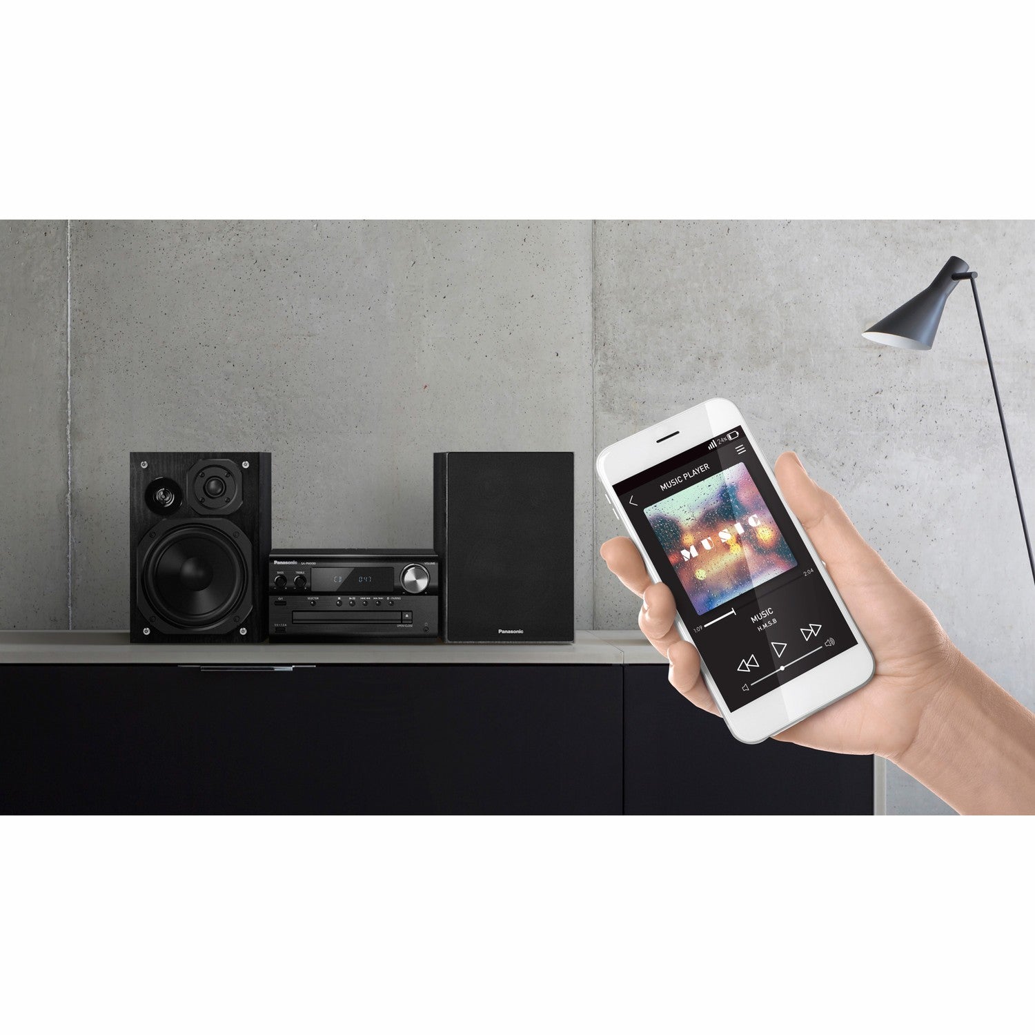 Hi-Res Audio Stereo System with CD, Bluetooth, USB/DAC