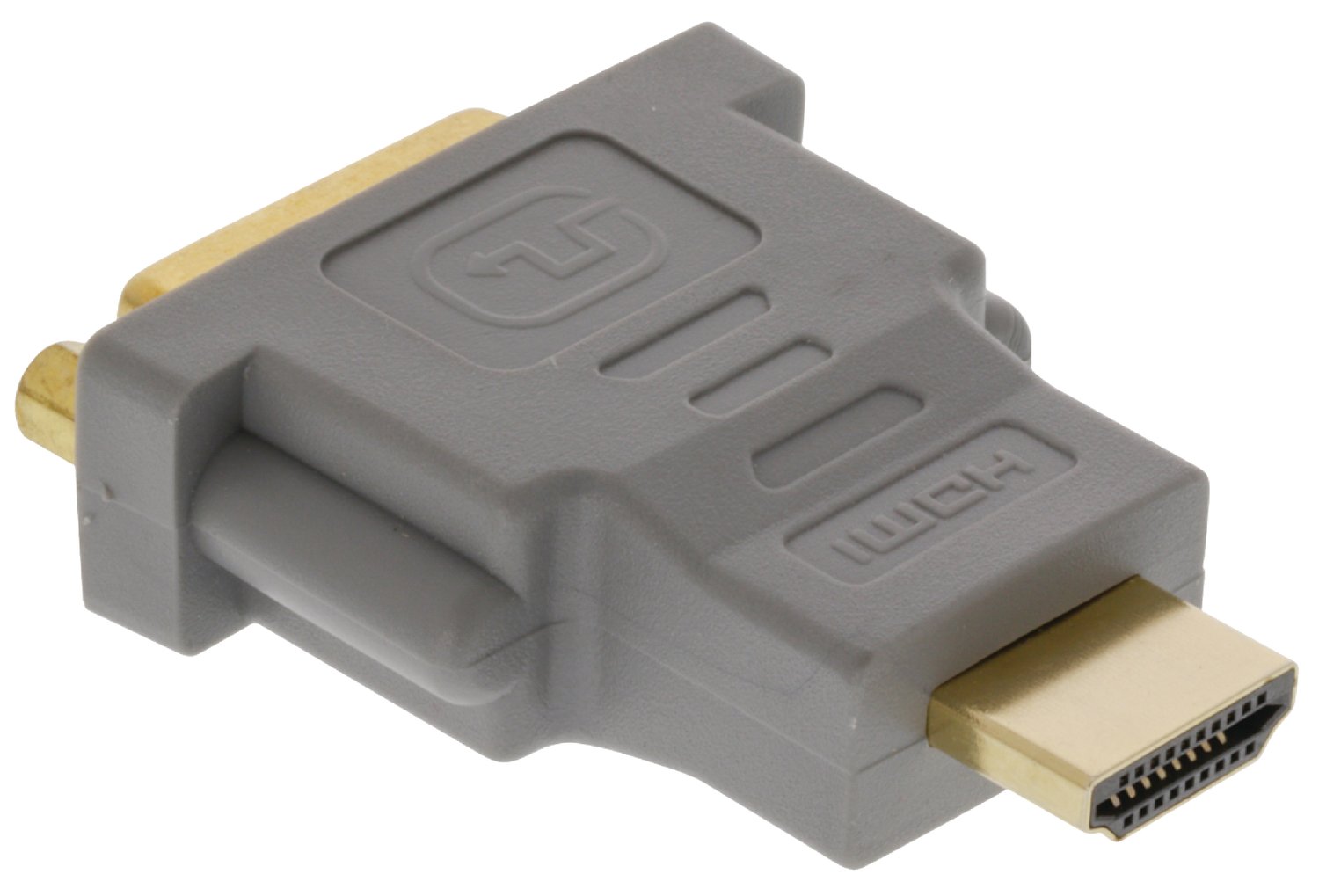 High Speed HDMI Adapter HDMI Connector - DVI-D 24+1p female Grey