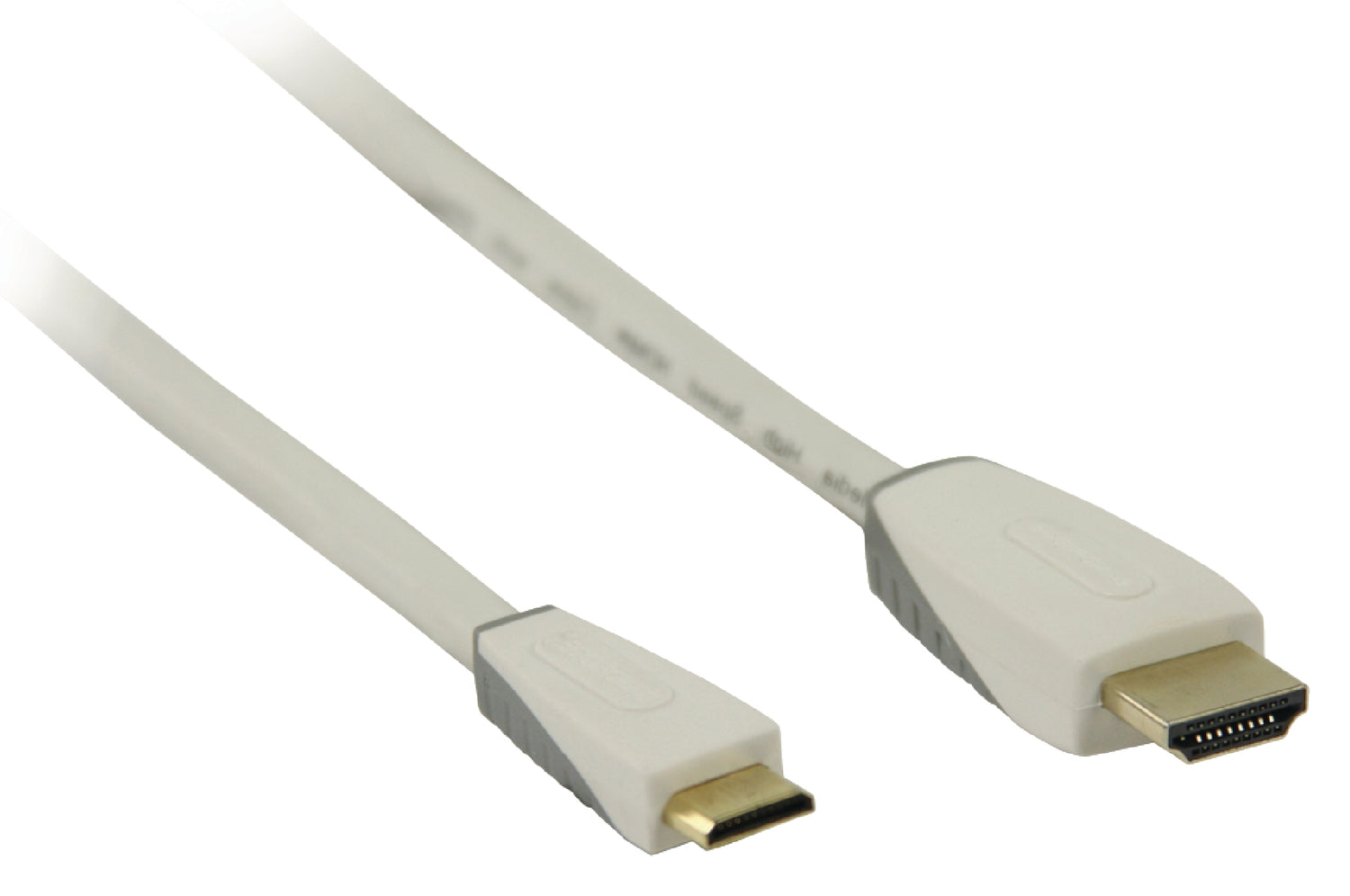 High Speed HDMI Cable with Ethernet HDMI Connector - HDMI Mini Male 1.00 m White