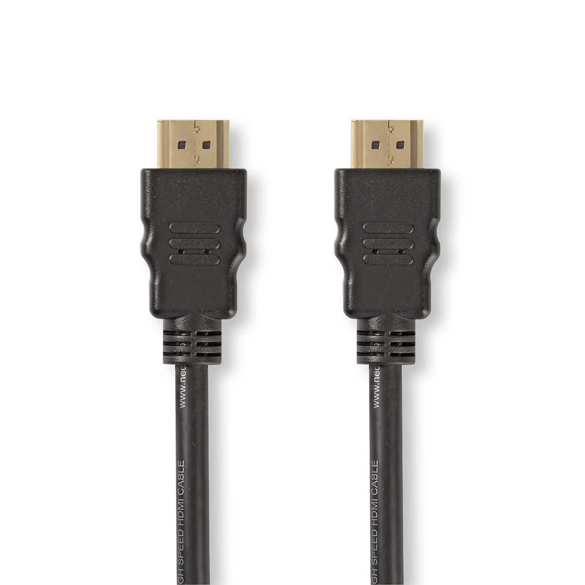 High Speed HDMI ™ cable with Ethernet | HDMI™ Connector | HDMI™ Connector | 1080p@60Hz | 10.2 Gbps | 1.00 m | Round | PVC | Black | Tag