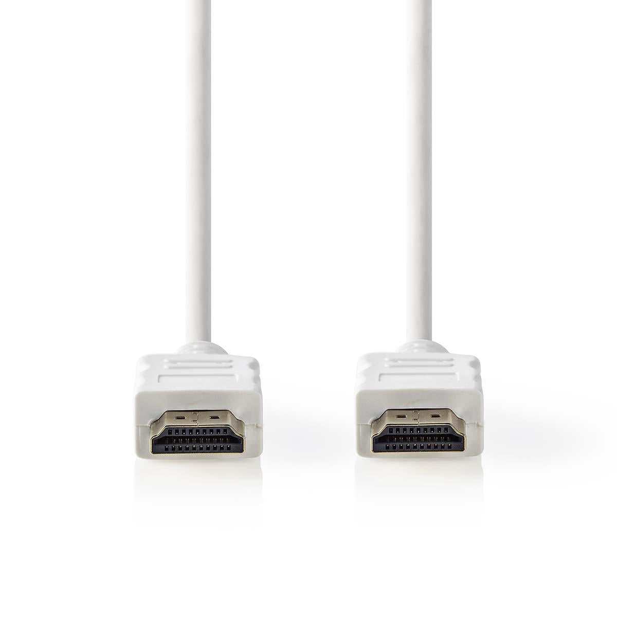 High Speed HDMI ™ cable with Ethernet | HDMI™ Connector | HDMI™ Connector | 4K@30Hz | ARC | 10.2 Gbps | 2.00 m | Round | PVC | White | Plastic bag