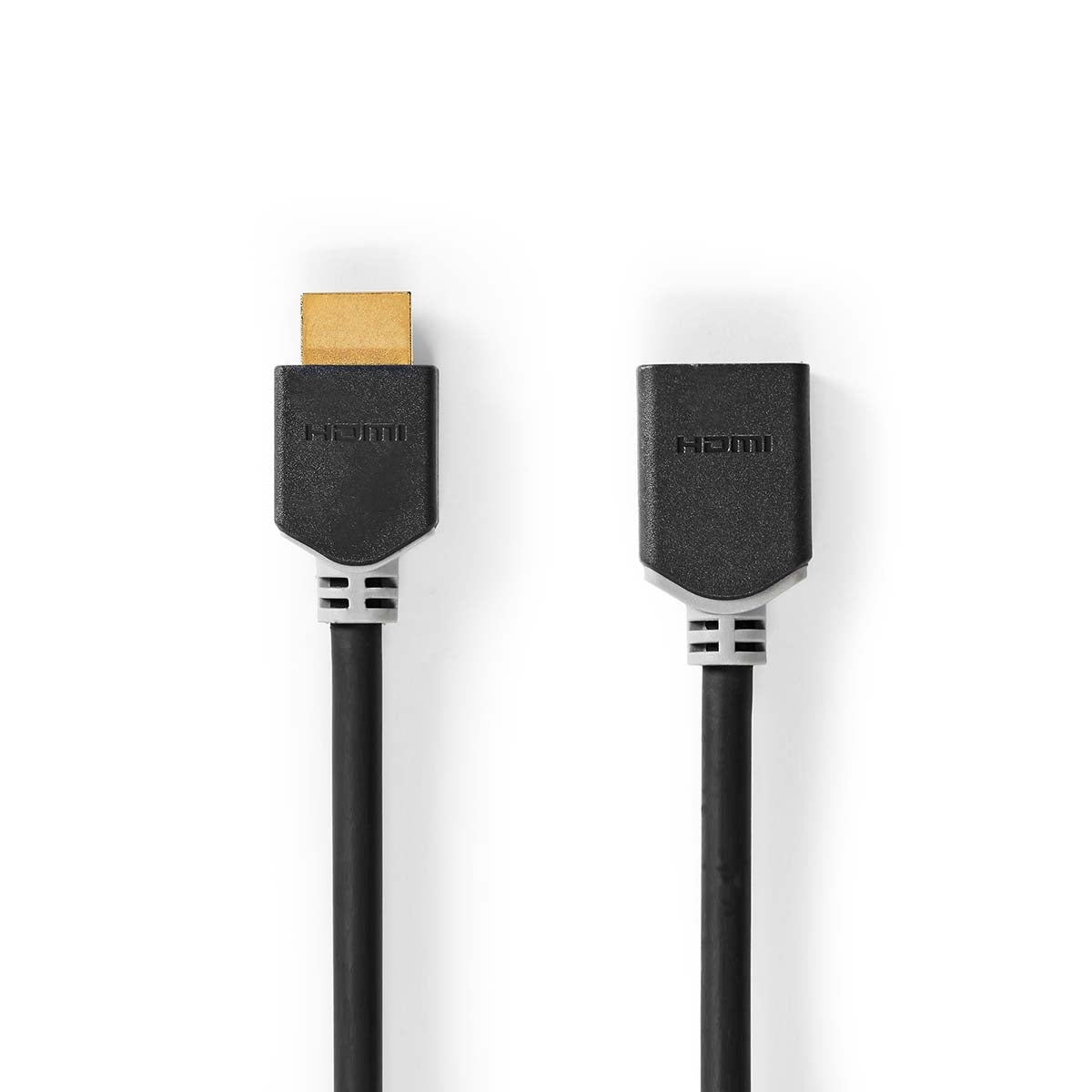 High Speed HDMI ™ cable with Ethernet | HDMI™ Connector | HDMI™ Female | 4K@60Hz | ARC | 18 Gbps | 1.00 m | Round | PVC | Anthracite | Box