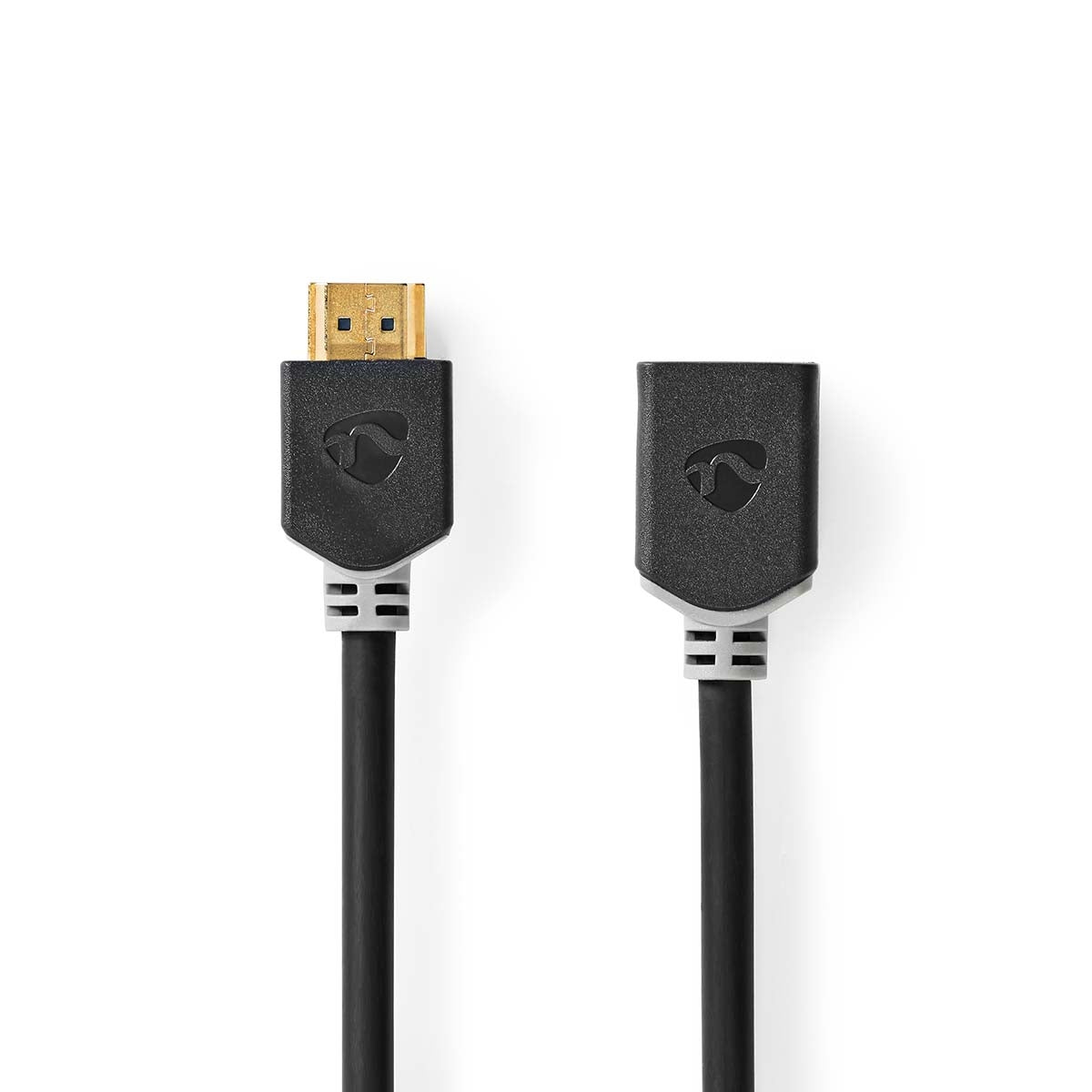 High Speed HDMI ™ cable with Ethernet | HDMI™ Connector | HDMI™ Female | 4K@60Hz | ARC | 18 Gbps | 1.00 m | Round | PVC | Anthracite | Box