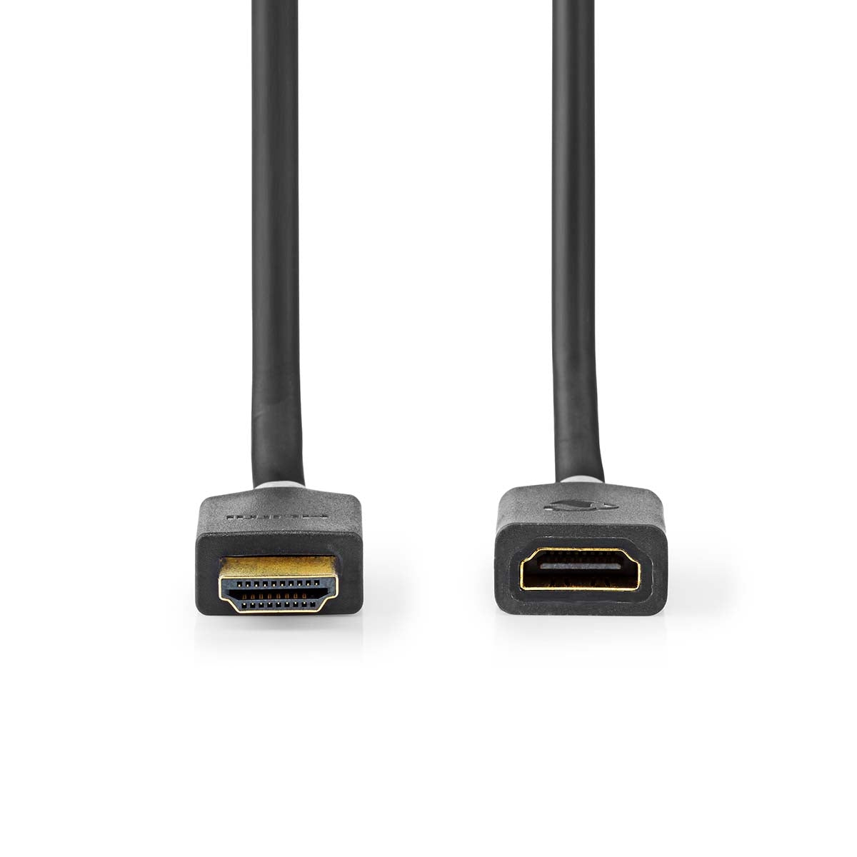 High Speed HDMI ™ cable with Ethernet | HDMI™ Connector | HDMI™ Female | 4K@60Hz | ARC | 18 Gbps | 2.00 m | Round | PVC | Anthracite | Box