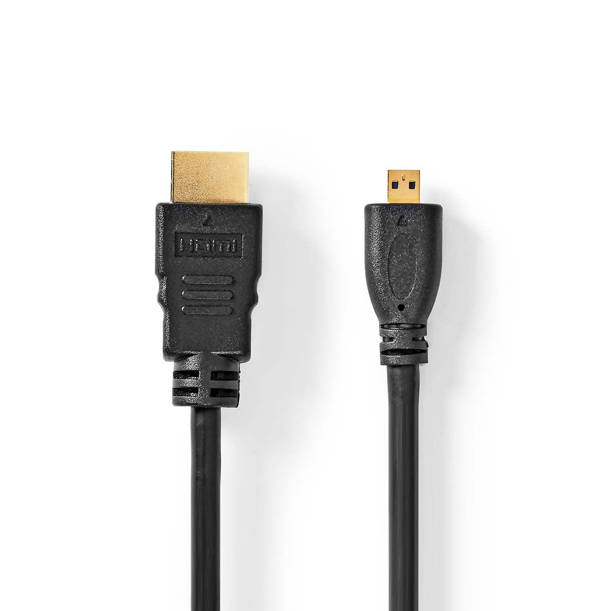 High Speed HDMI ™ cable with Ethernet | HDMI™ Connector | HDMI™ Micro connector | 4K@30Hz | 10.2 Gbps | 2.00 m | Round | PVC | Black | Box