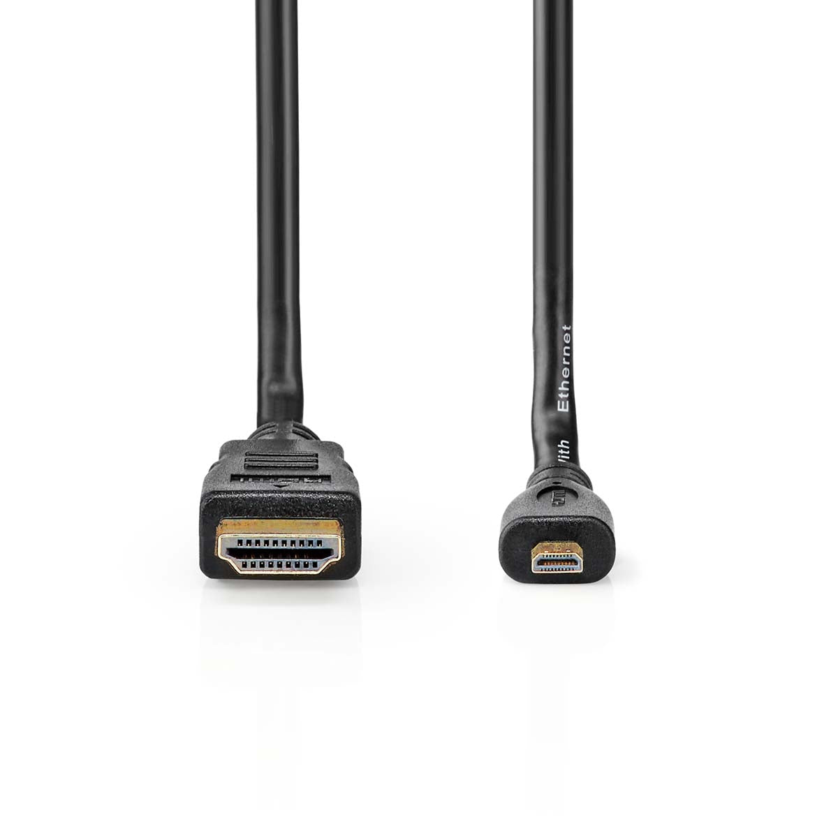 High Speed HDMI ™ cable with Ethernet | HDMI™ Connector | HDMI™ Micro connector | 4K@30Hz | 10.2 Gbps | 2.00 m | Round | PVC | Black | Label