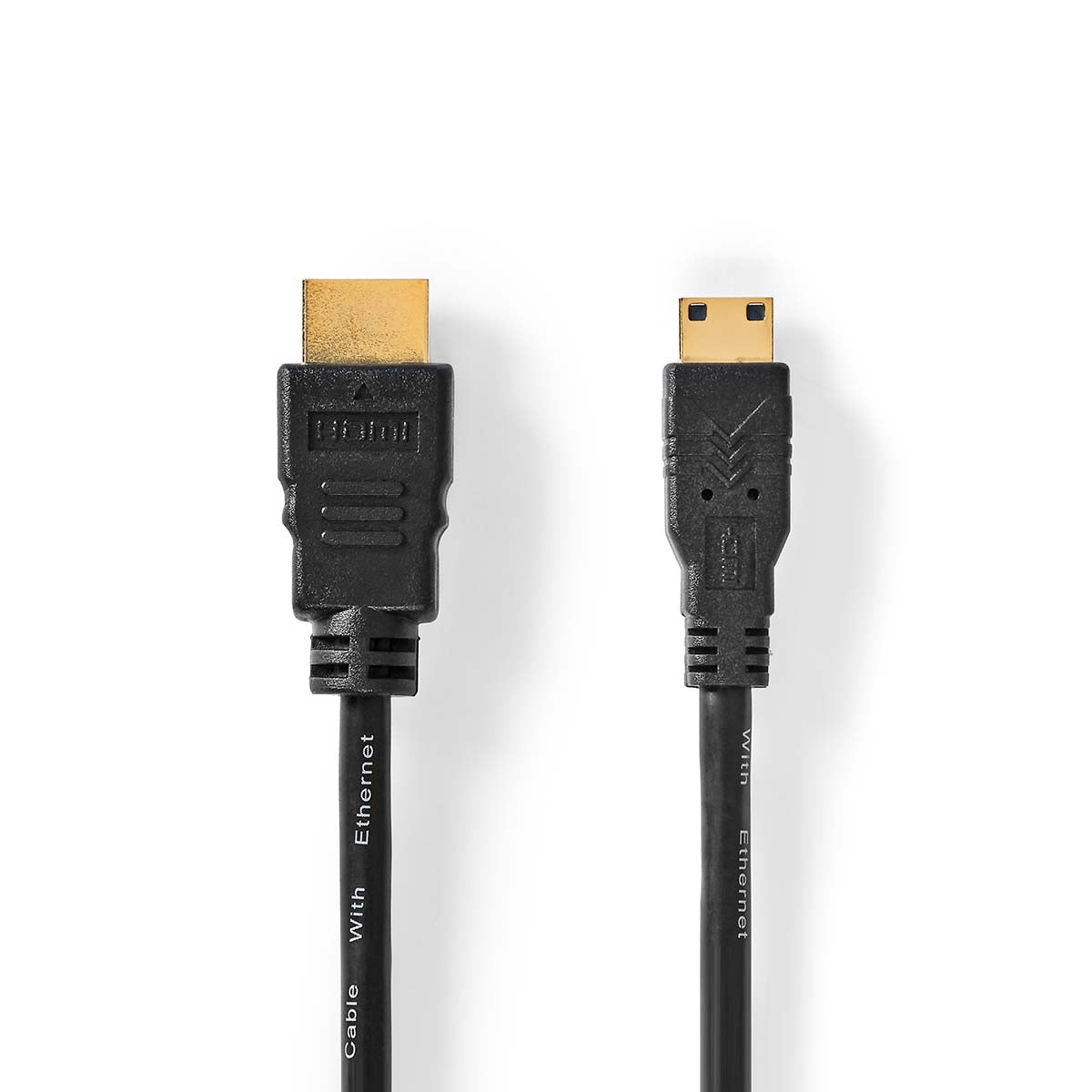 High Speed HDMI ™ cable with Ethernet | HDMI™ Connector | HDMI™ Mini connector | 4K@30Hz | 10.2 Gbps | 2.00 m | Round | PVC | Black | Box