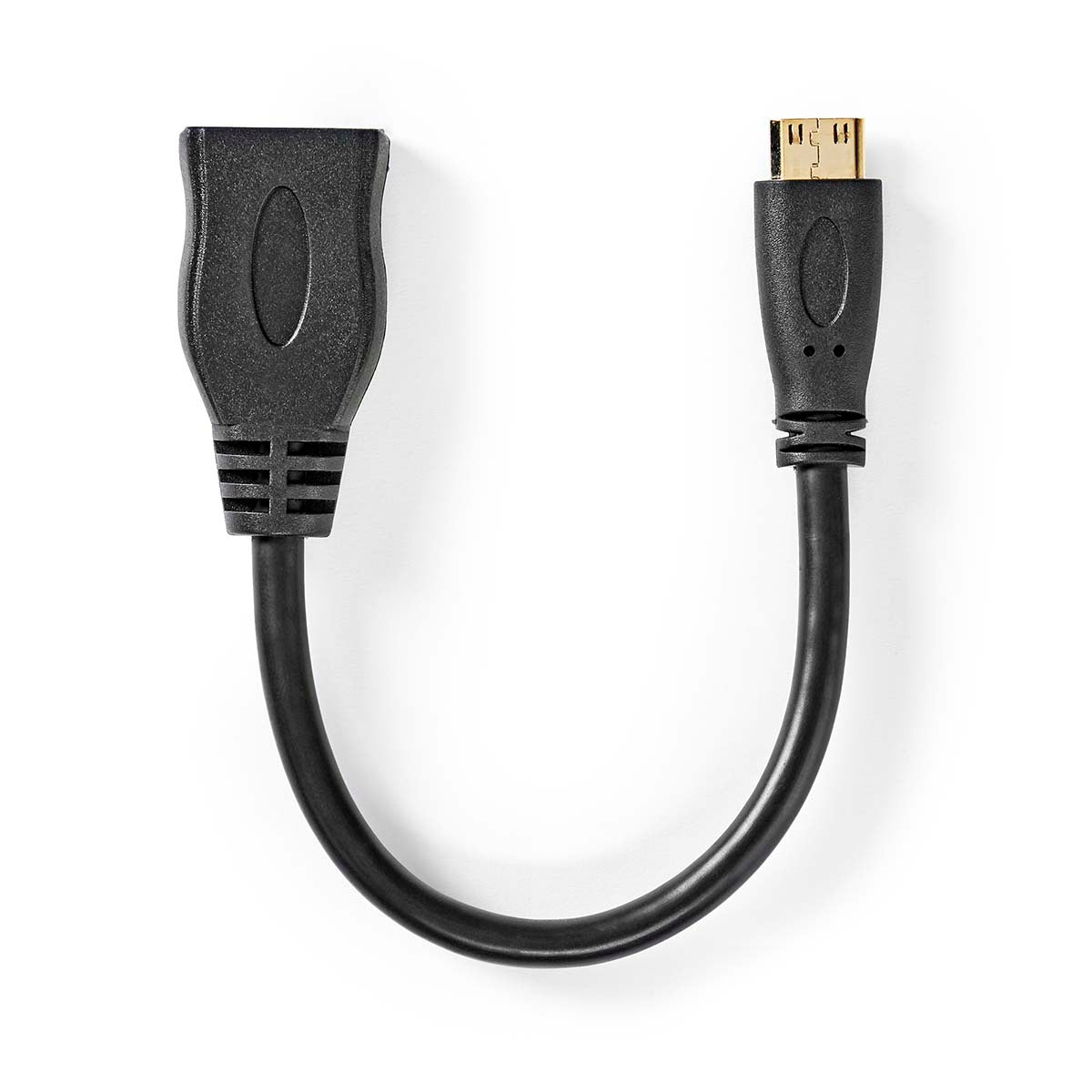 High Speed HDMI ™ cable with Ethernet | HDMI™ Mini connector | HDMI™ Output | 4K@30Hz | 10.2 Gbps | 0.20 m | Round | PVC | Black | Box