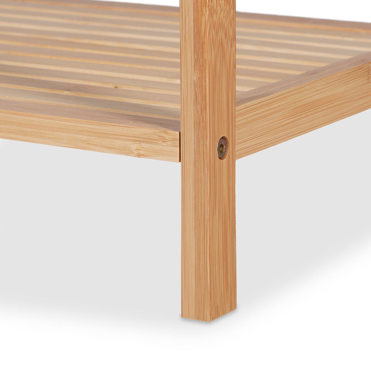 High bamboo bathroom shelf
