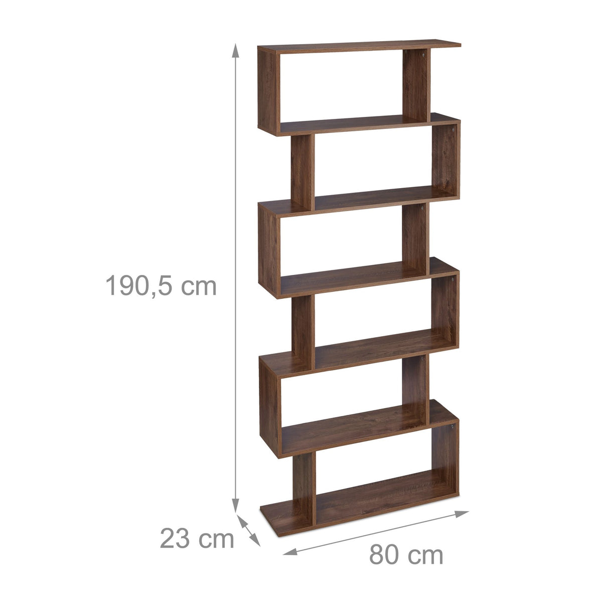 High bookcase brown