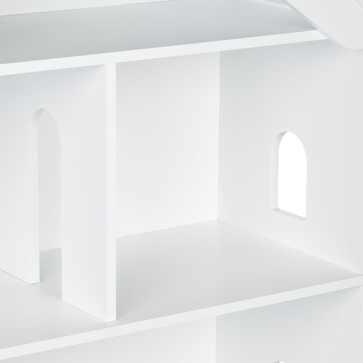 High children's shelf in the shape of a house