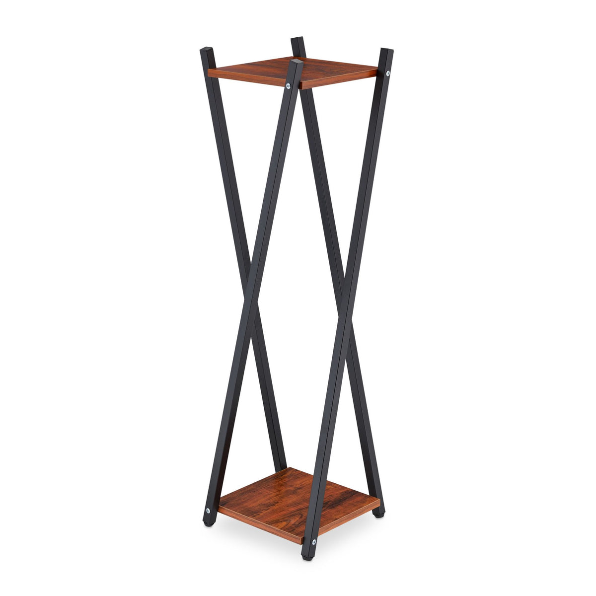 High floral pedestal with 2 shelves