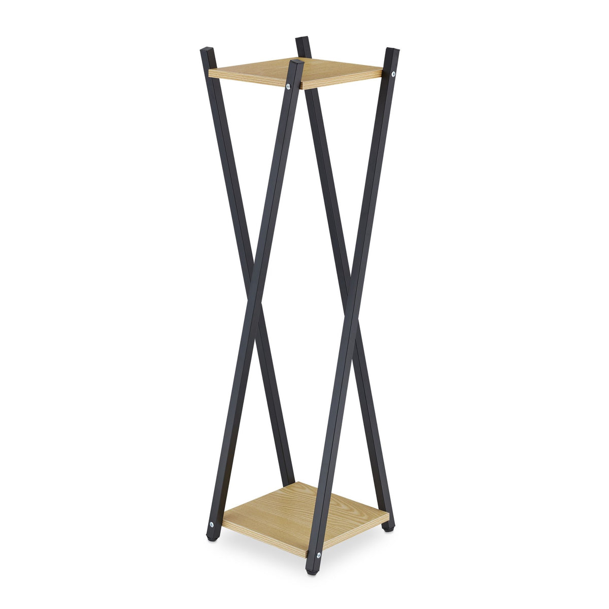 High floral pedestal with 2 shelves