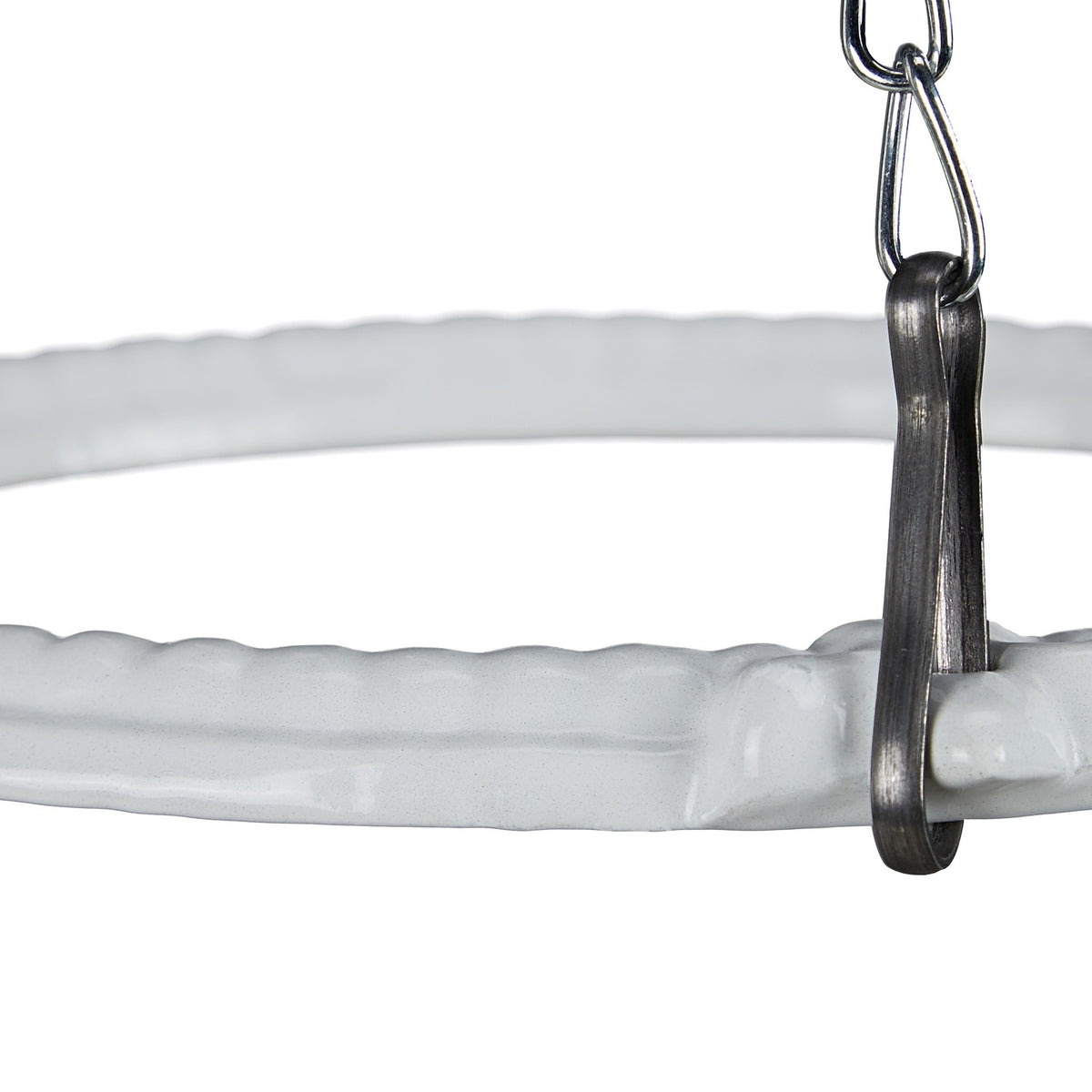 Holder for hanging flower basket on the wall