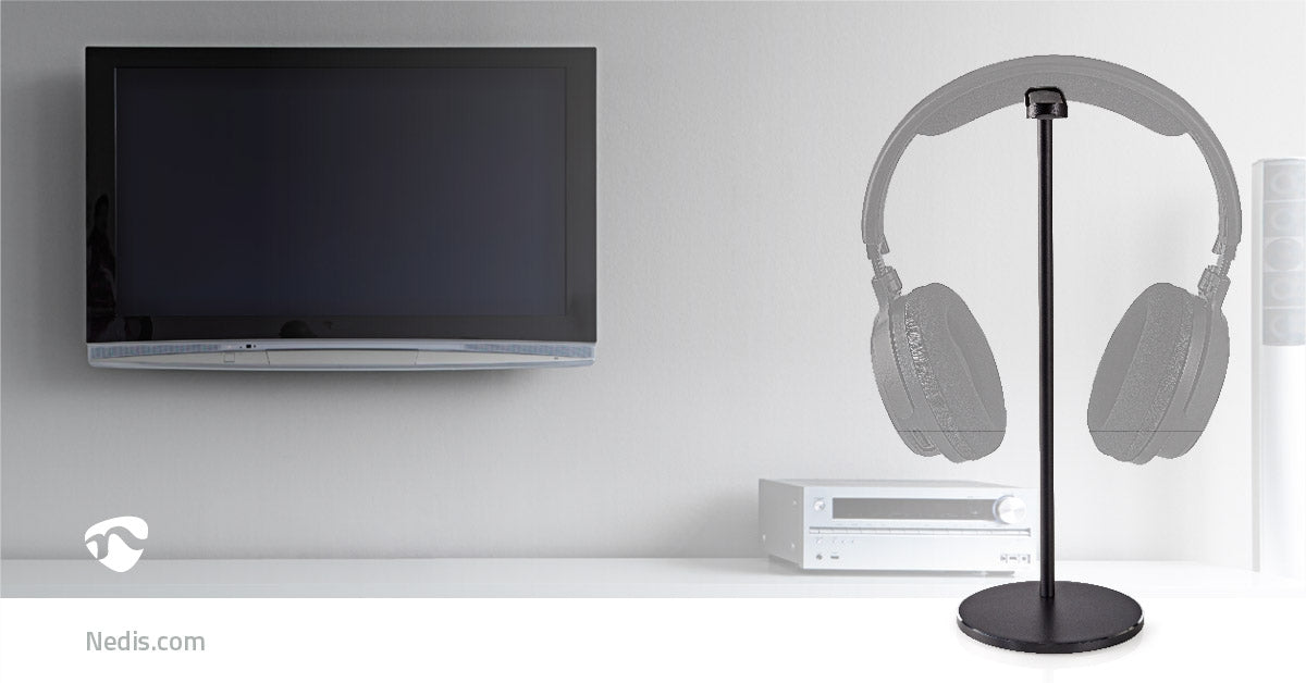 Holder for headphones | Aluminum | Black