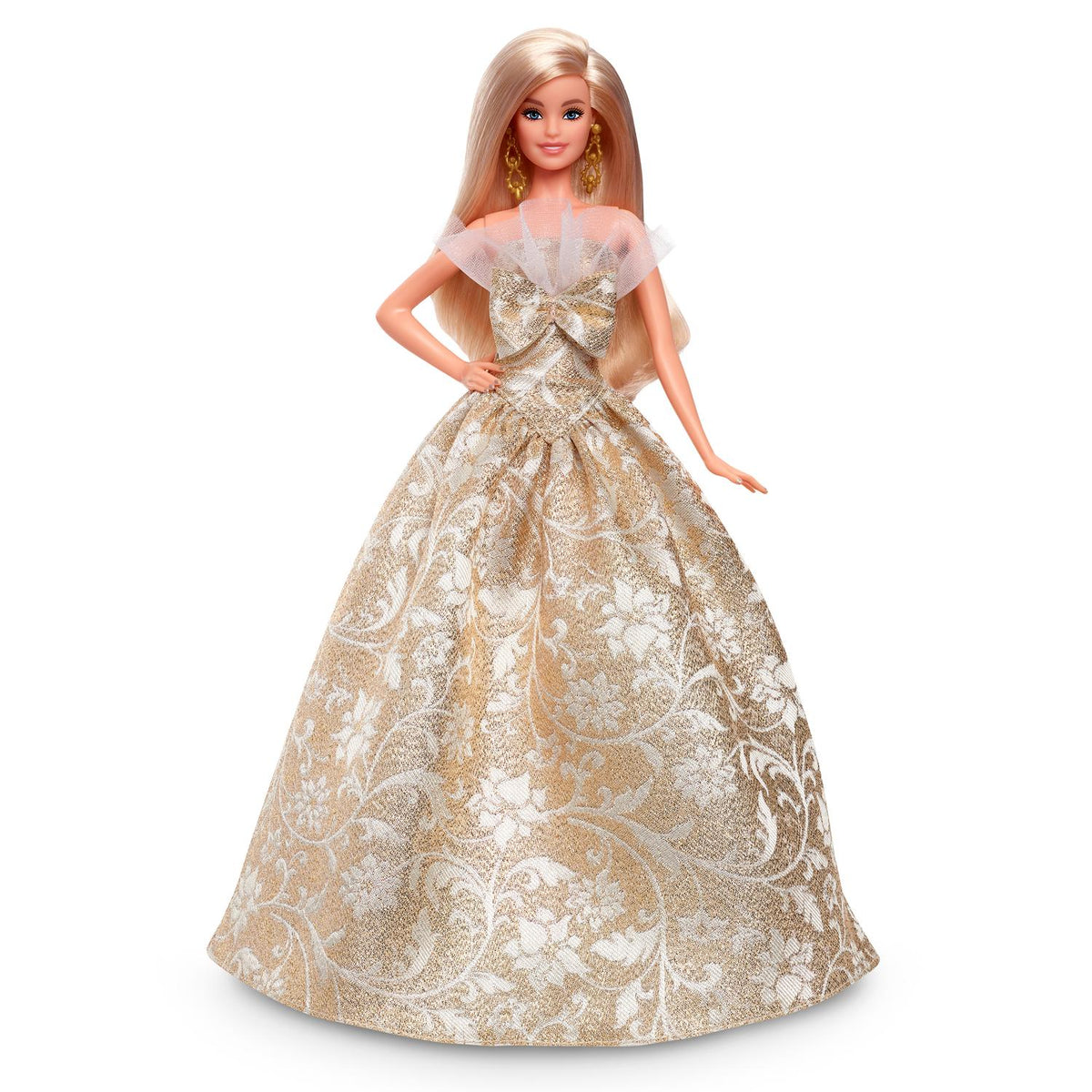 Holiday Barbie Doll, Blonde, Gold & Silver Dress, 2025 Edition