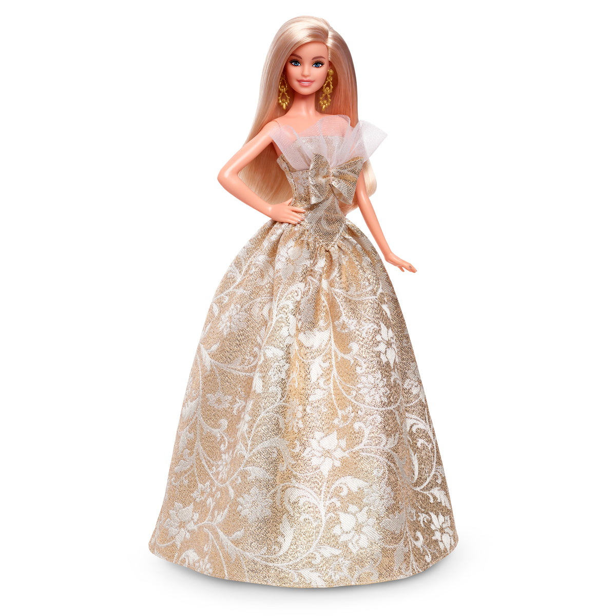 Holiday Barbie Doll, Blonde, Gold & Silver Dress, 2025 Edition