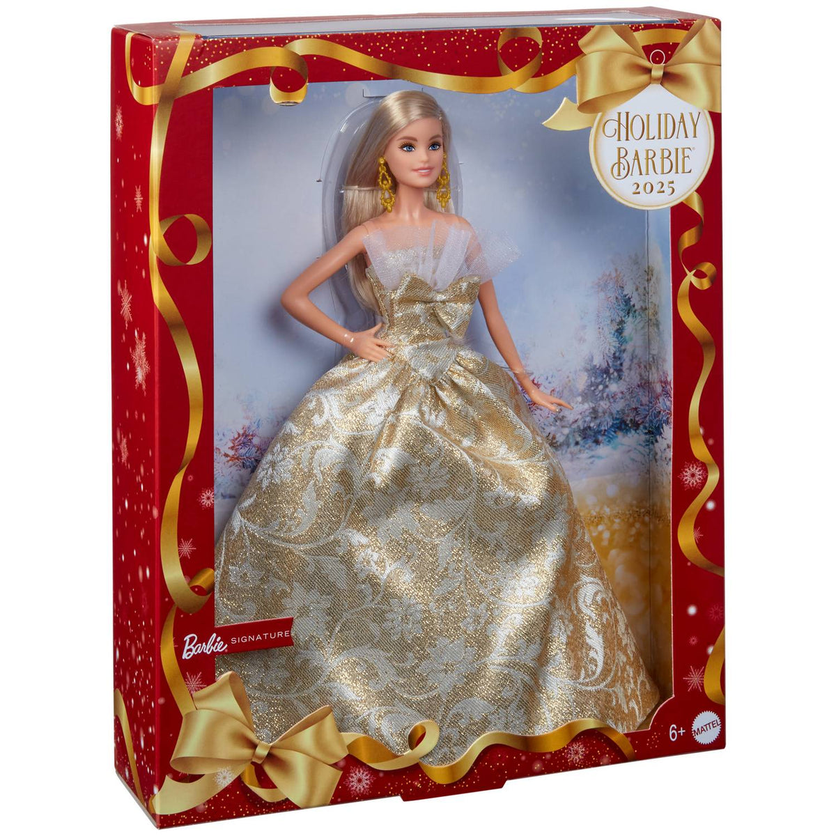 Holiday Barbie Doll, Blonde, Gold & Silver Dress, 2025 Edition