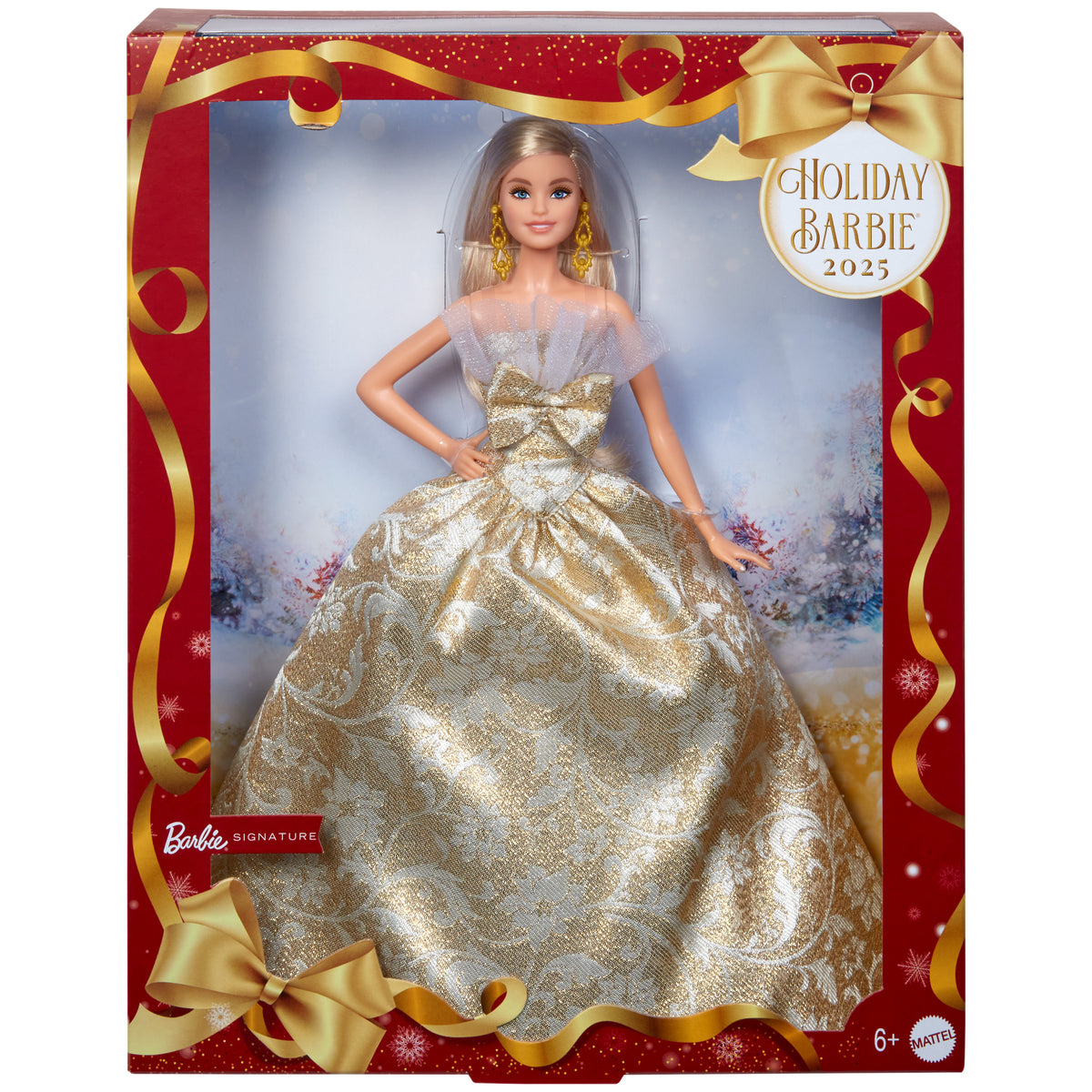 Holiday Barbie Doll, Blonde, Gold & Silver Dress, 2025 Edition