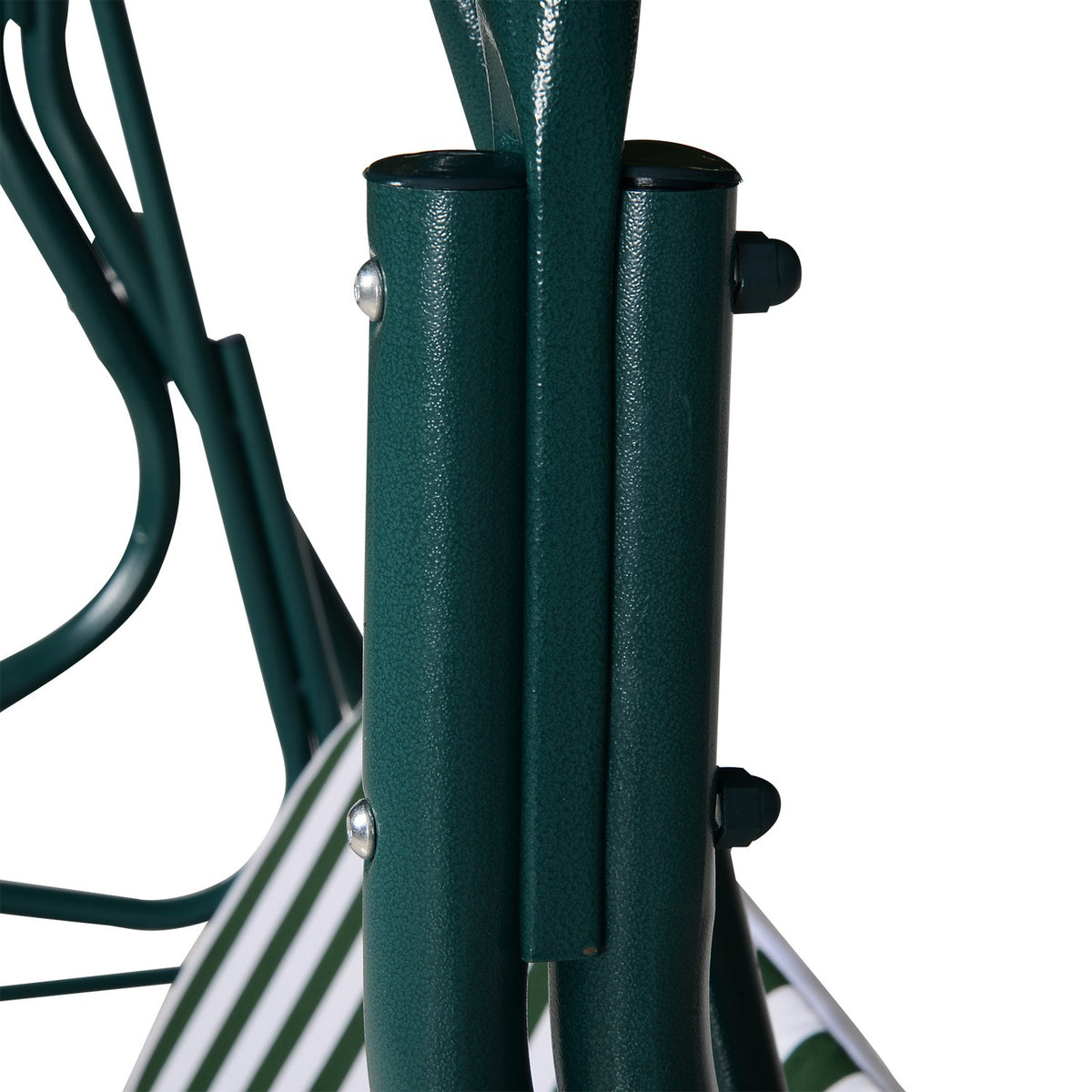 Hollywood Swing, 3-Seater Garden Swing, Swing Bench, Adjustable Sun Canopy, Metal Frame, Green 170 X 110 X 153 Cm