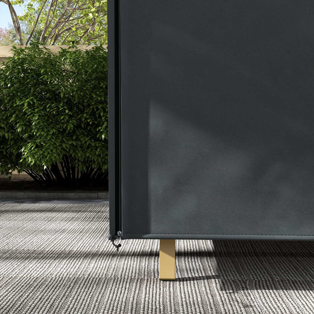 Hollywood Swing Cover Waterproof Protective Cover for Garden Swing with UV Protection Oxford Black 220 x 125 x 172 cm