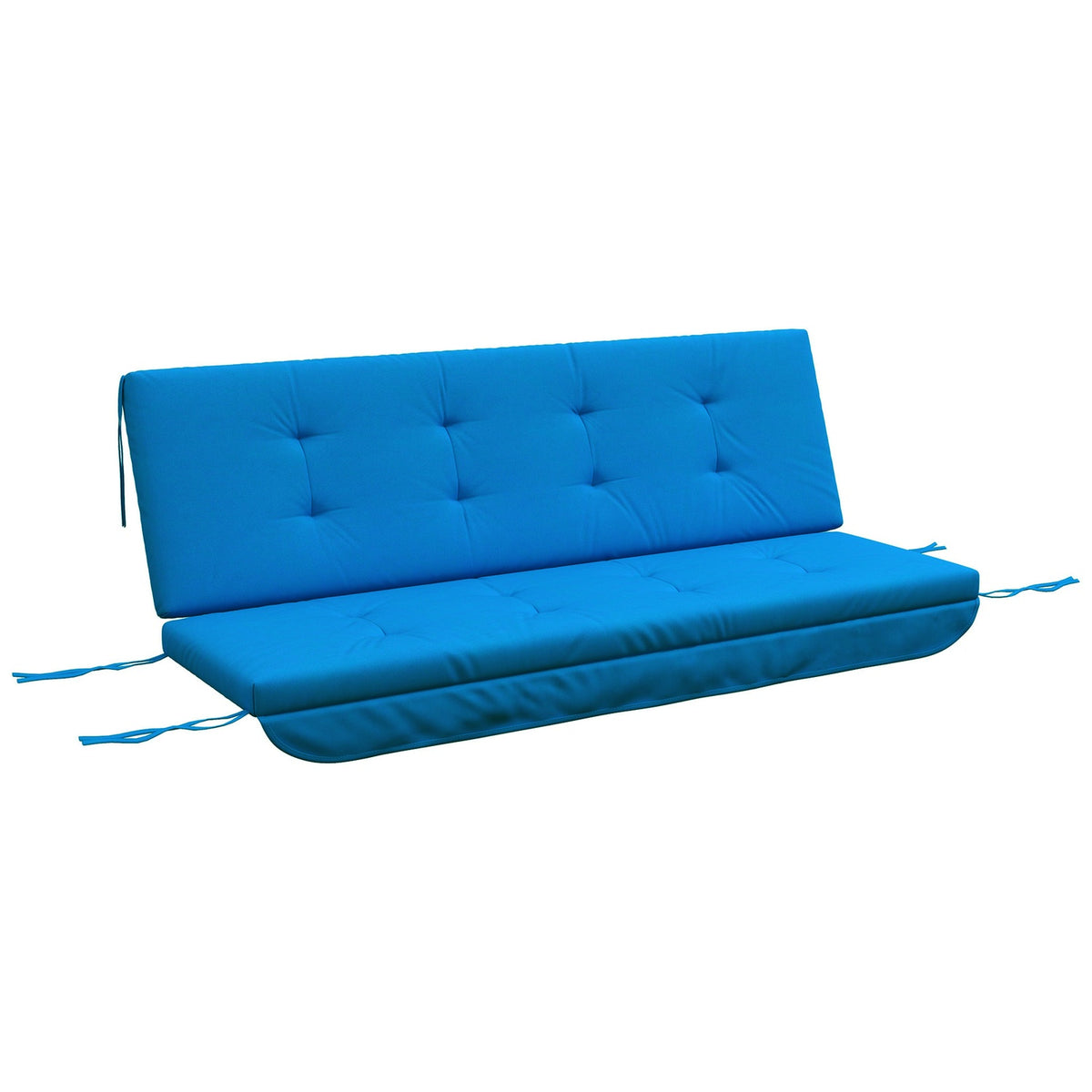 Hollywood Swing Cushion Set 170 Cm Chair Cushion Swing Cushion Seat Cushion Garden Swing Garden Cushion Back Cushion Side Cushion Blue