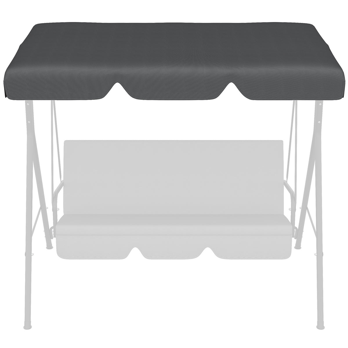 Hollywood Swing Replacement Roof Cover For 3 Seater Sun Canopy Dark Gray