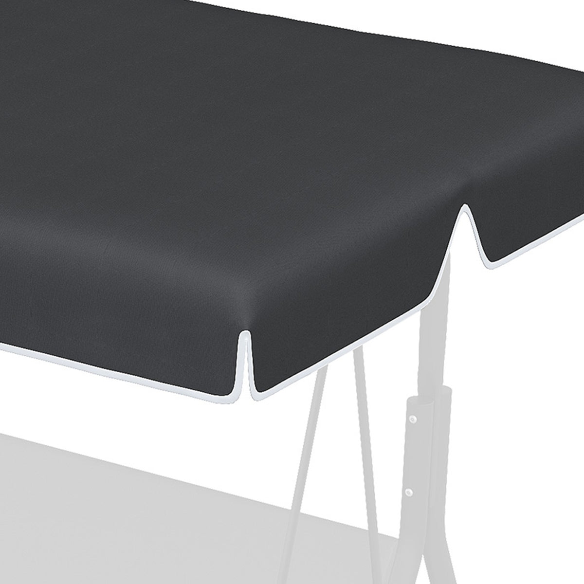 Hollywood Swing Roof Cover Replacement Roof For Hollywood Swing, Sun Canopy For 2 Seater Swing, With Uv Protection, Black