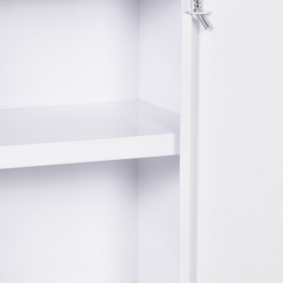 Home Medicine Cabinet with 3 Compartments 30 x 14 x 46 cm Lockable Child Safe with Keys Cold Rolled Steel White