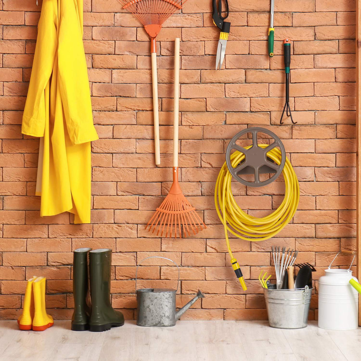 Hose holder for the wall
