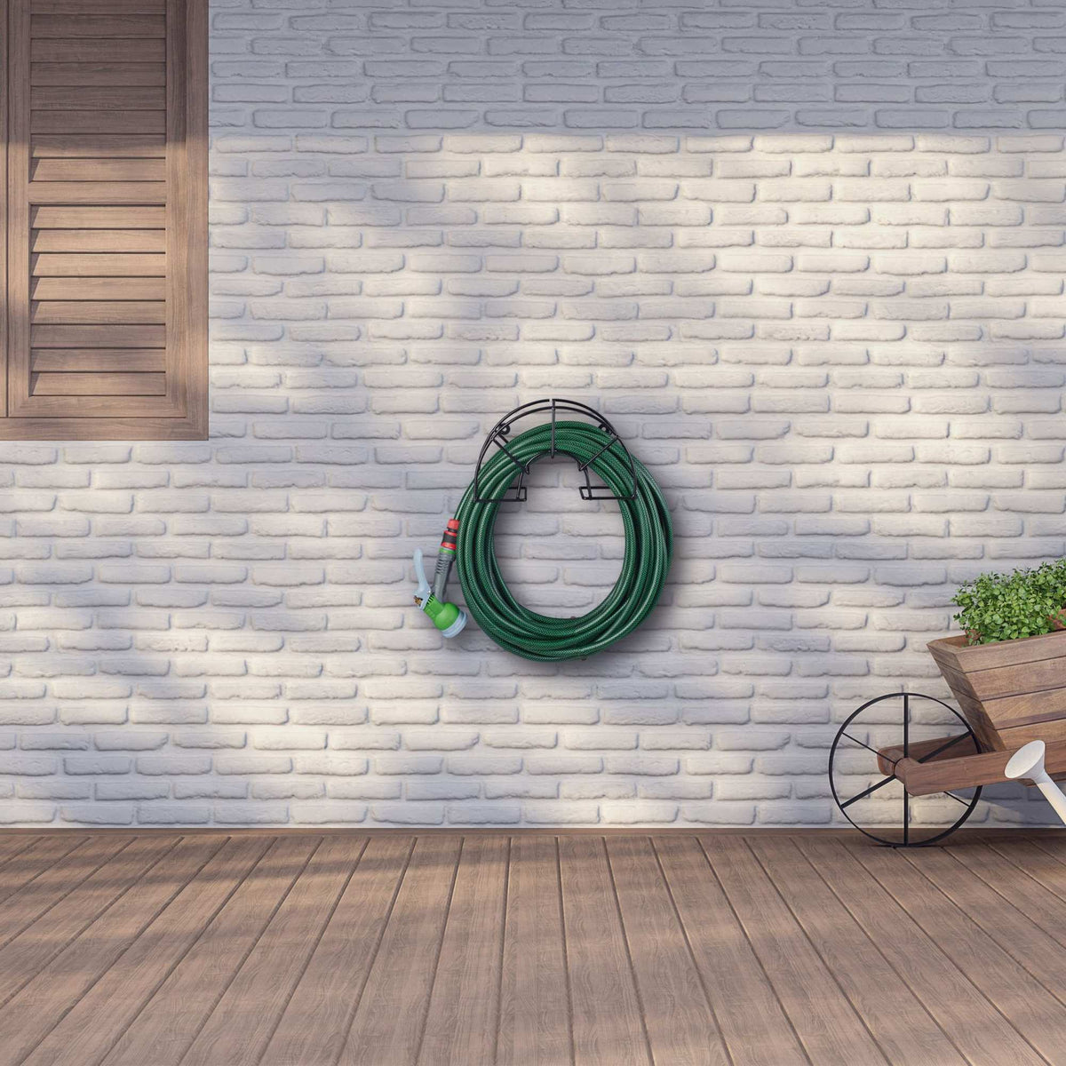 Hose holder wall round