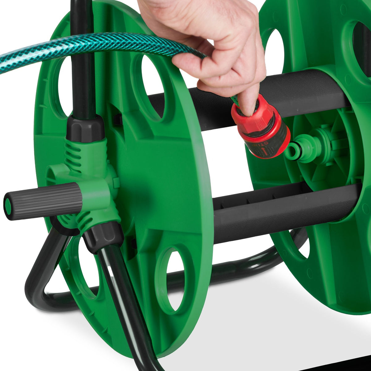 Hose reel 30 meters green/black