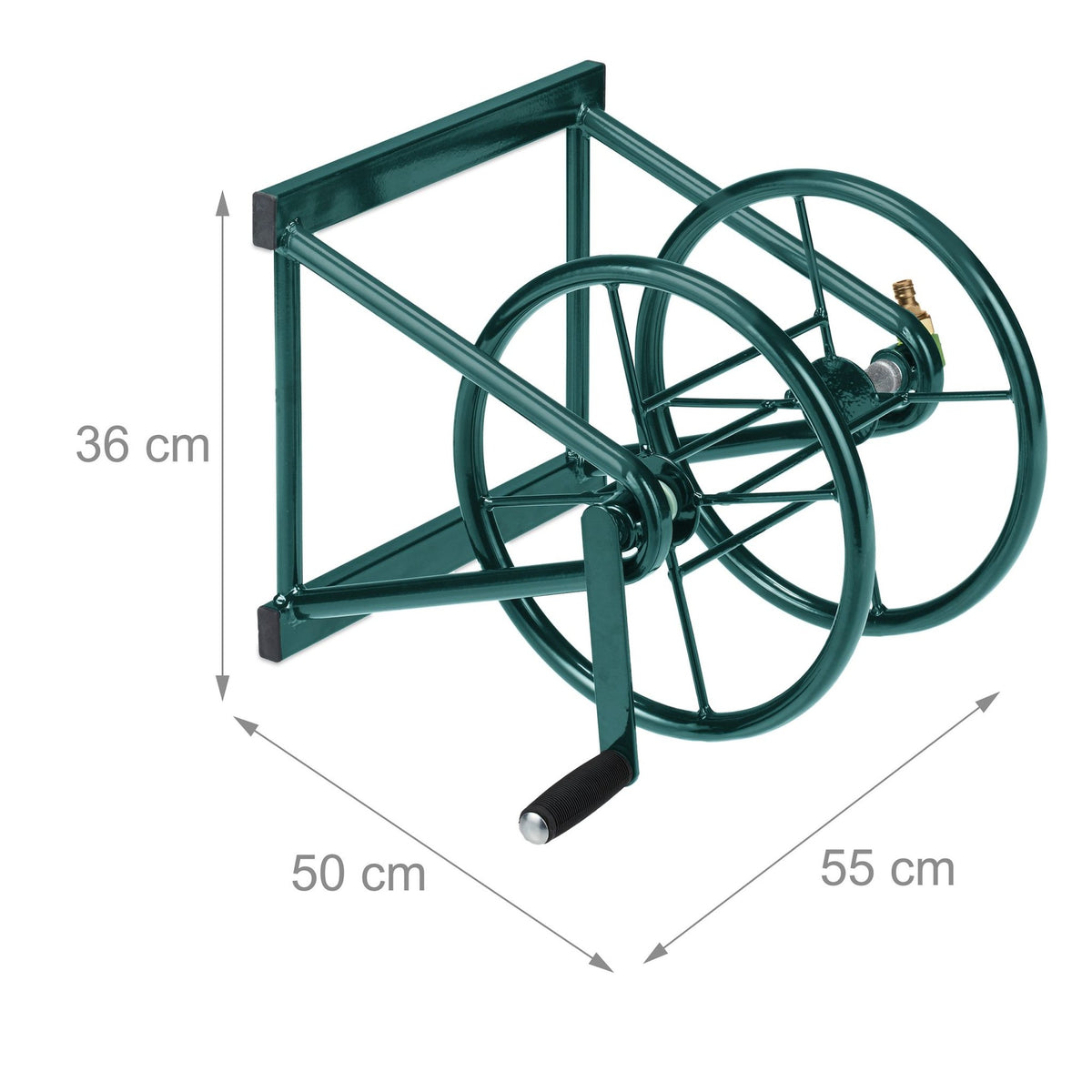 Hose reel for the wall