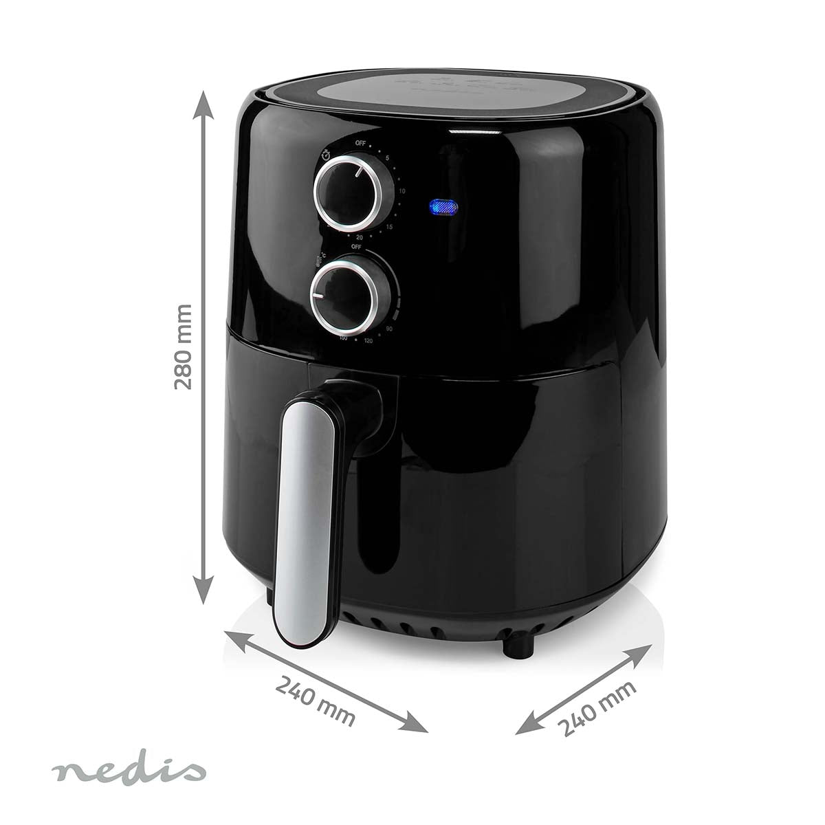 Hot Air Fryer | 3 l | Timer: 30 min | Analog | Black