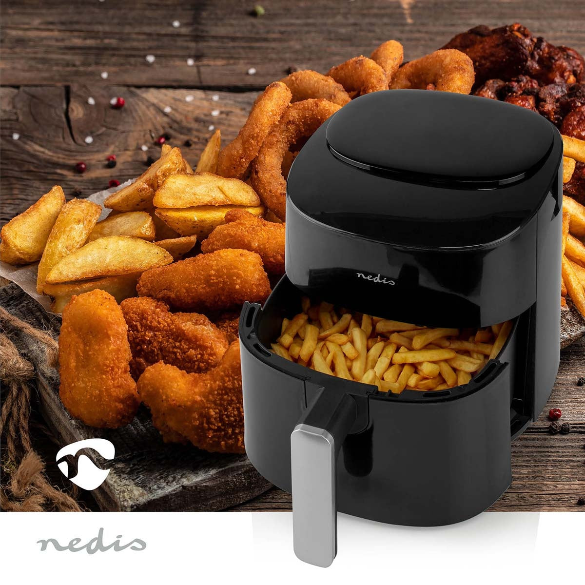 Hot Air Fryer | 4,2 l | Timer: 240 min | Number of preset programs: 8 | Digital | Black