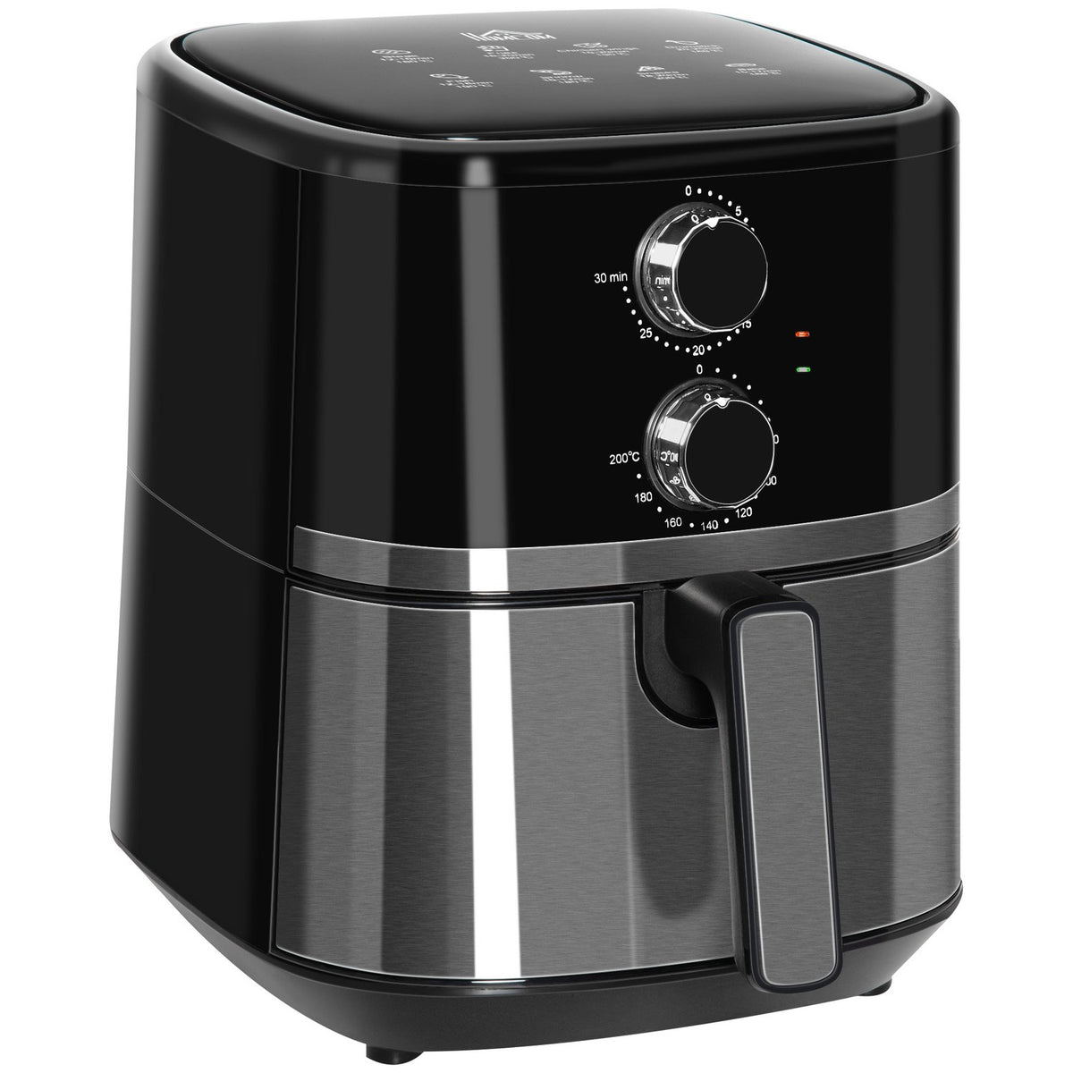 Hot Air Fryer 4.5L 1500W, 8 Programs, Non-Stick Basket, Oil-Free & Low-Fat Cooking, Black, 35.5X28X33.8Cm
