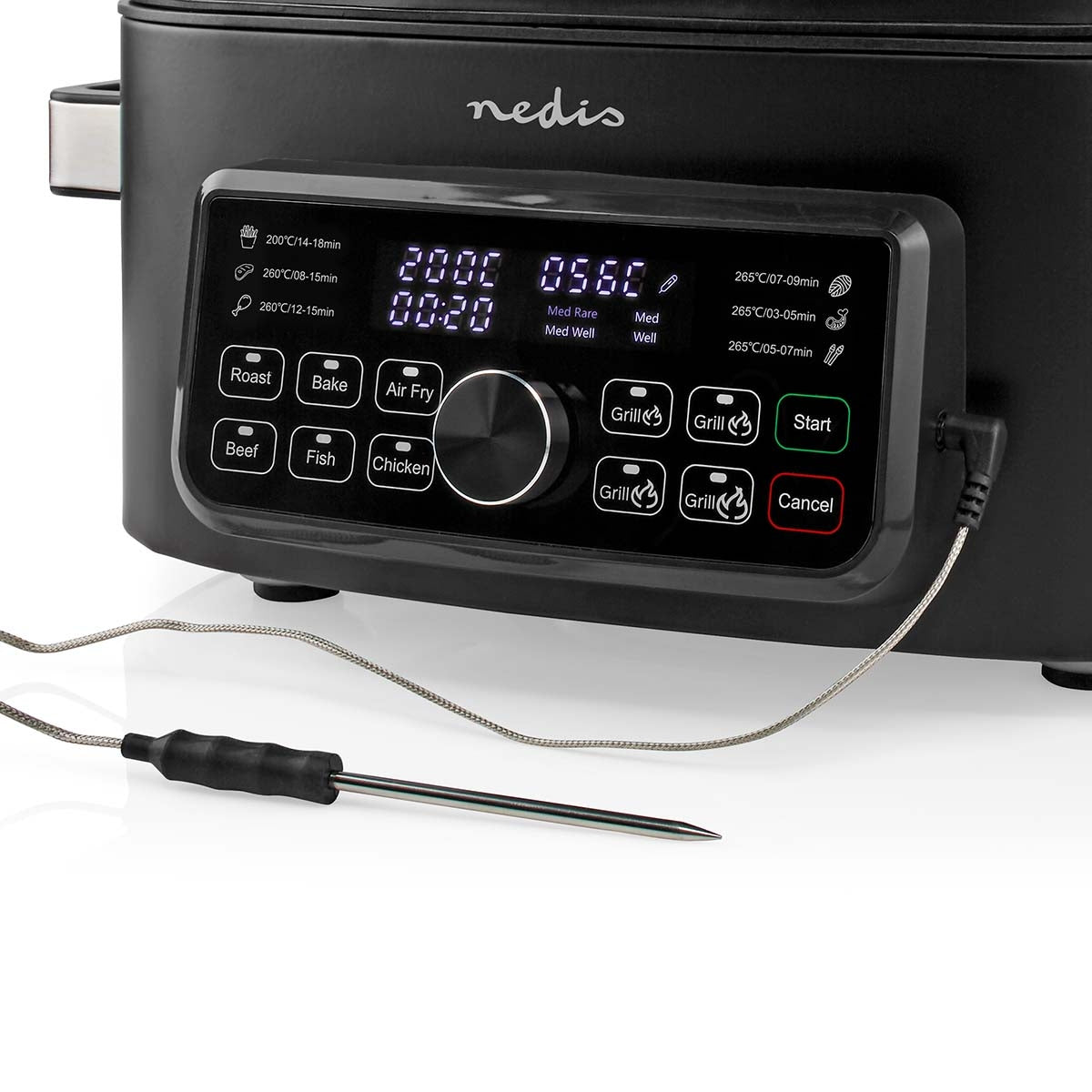 Hot Air Fryer | 6 l | Timer: 120 min | Number of preset programs: 7 | Digital | Black
