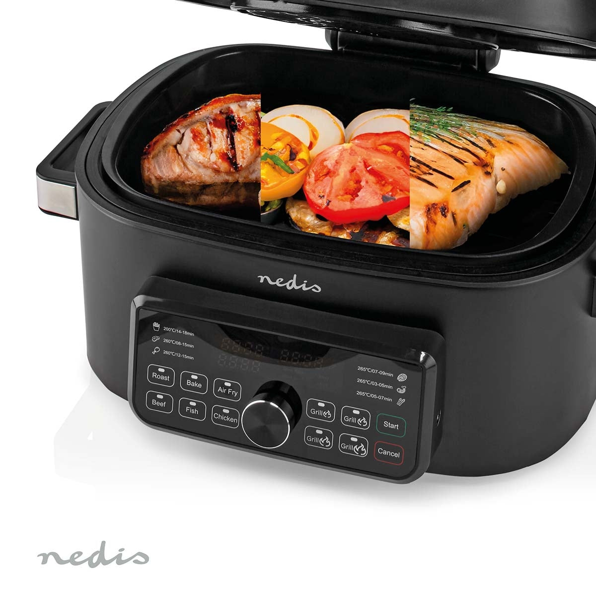 Hot Air Fryer | 6 l | Timer: 120 min | Number of preset programs: 7 | Digital | Black