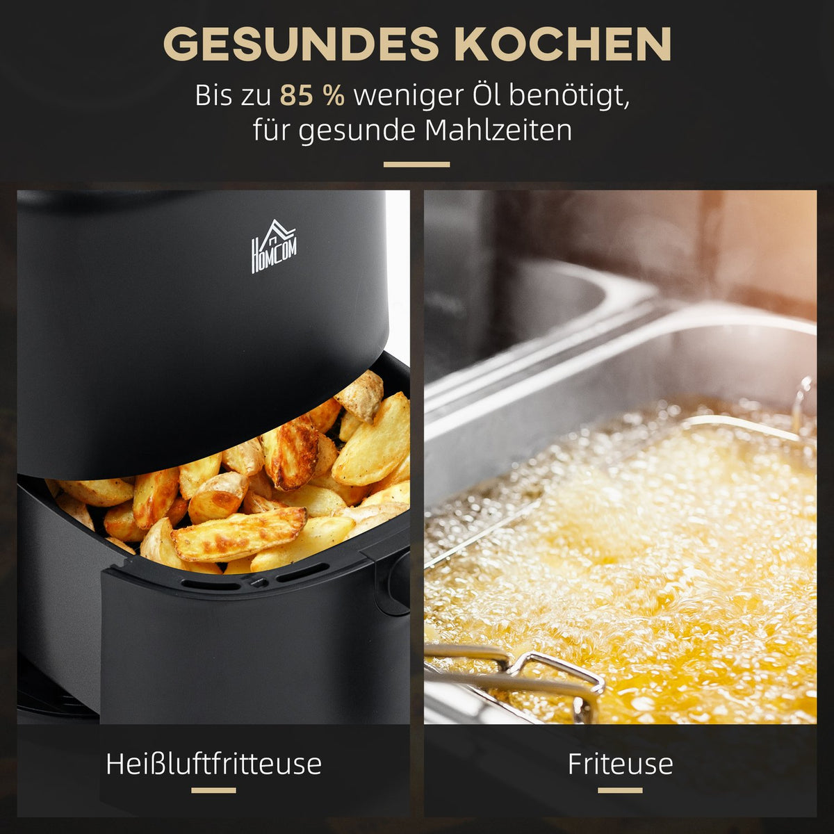 Hot Air Fryer Oil-Free Cooking, 12 Programs, Led Display, Non-Stick Basket, 3L, 1300W, Black, 29.5X23.8X30.3Cm