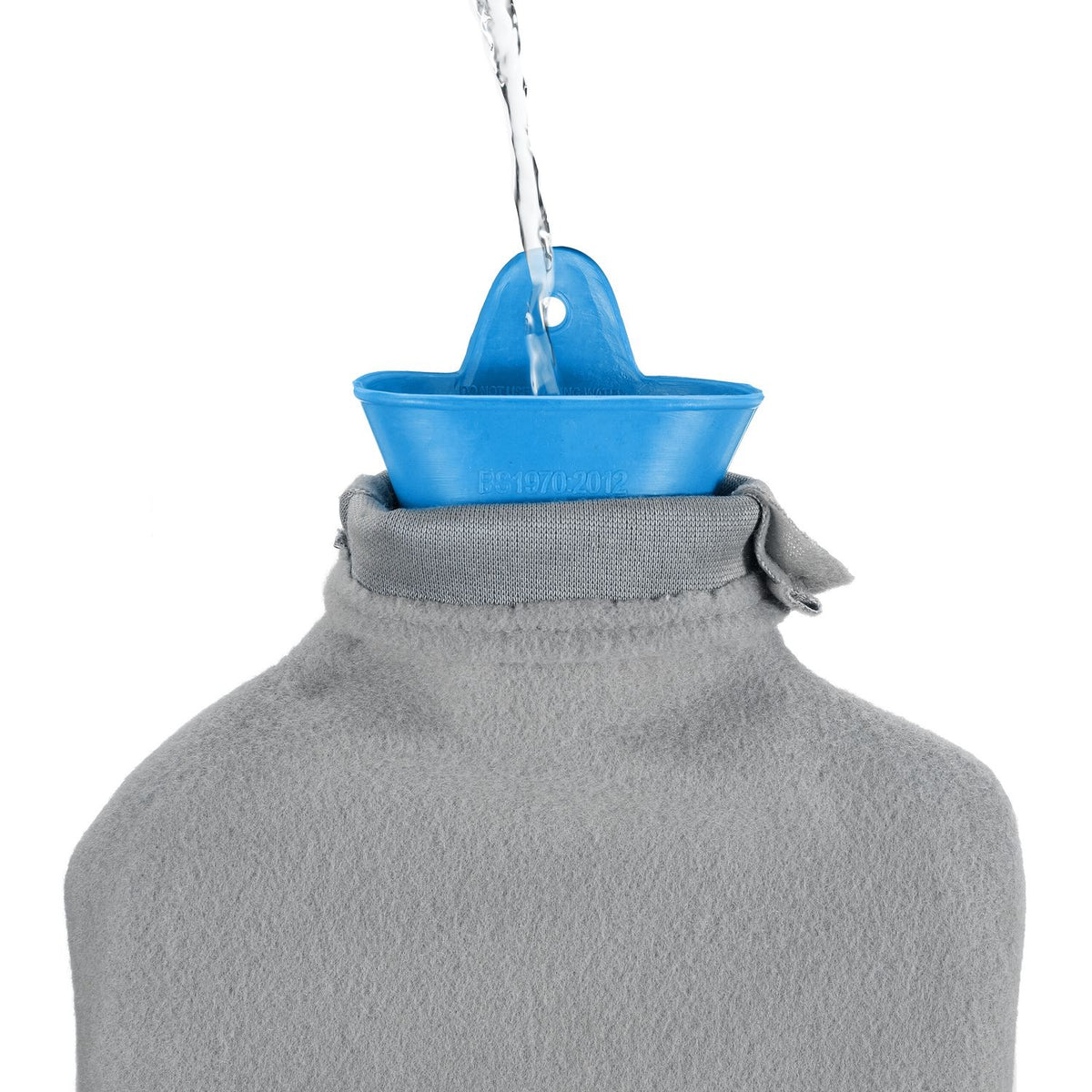 Hot Water Bottle with Cover, 1.5L – Blue