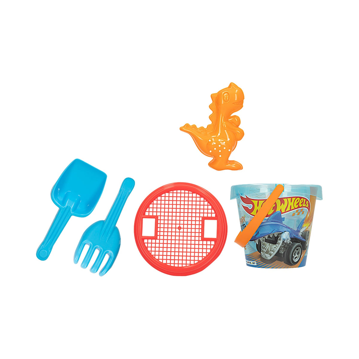 Hot Wheels Beach Toy Set, 5 Pcs, Dinosaur Mold