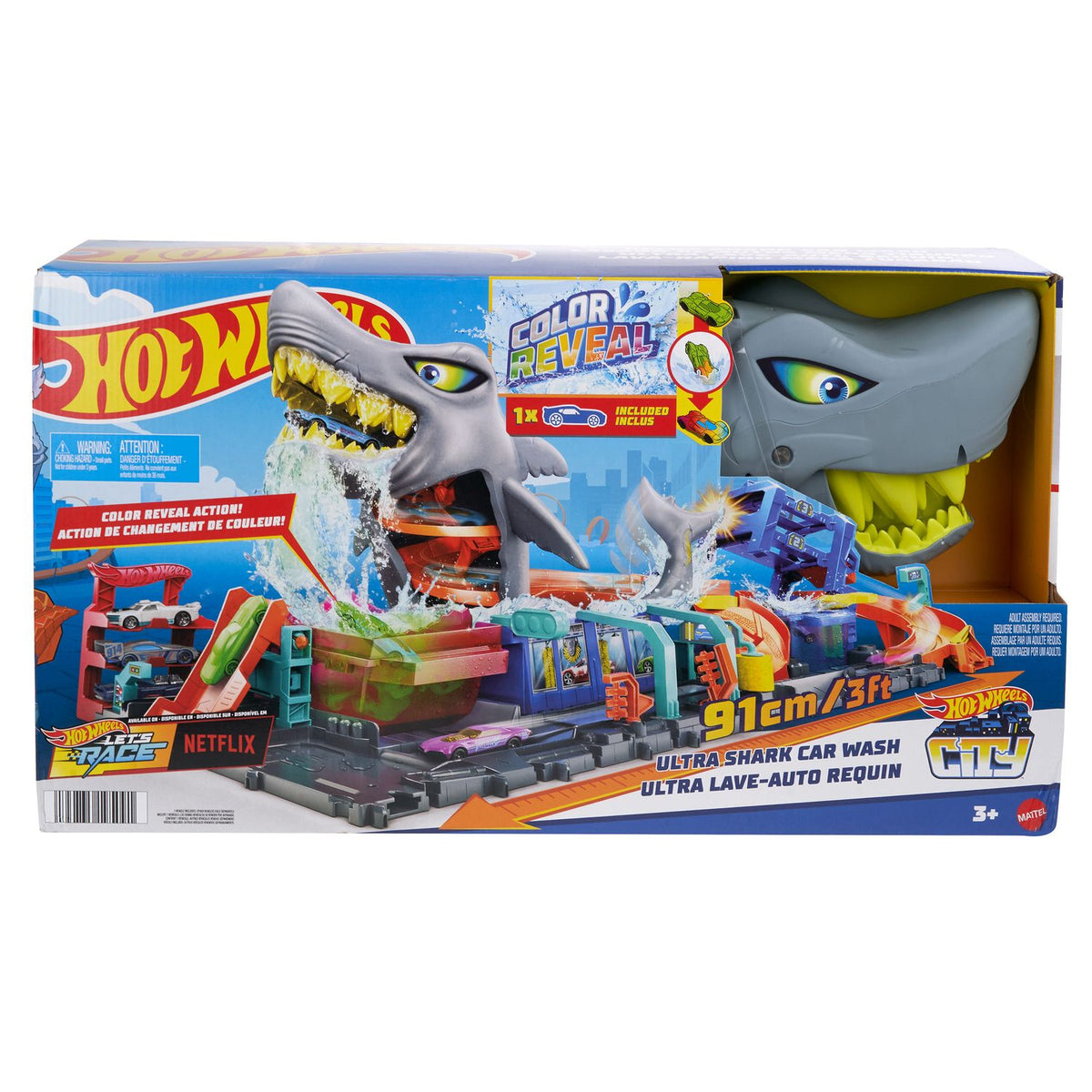 Hot Wheels City Ultra Shark Car Wash