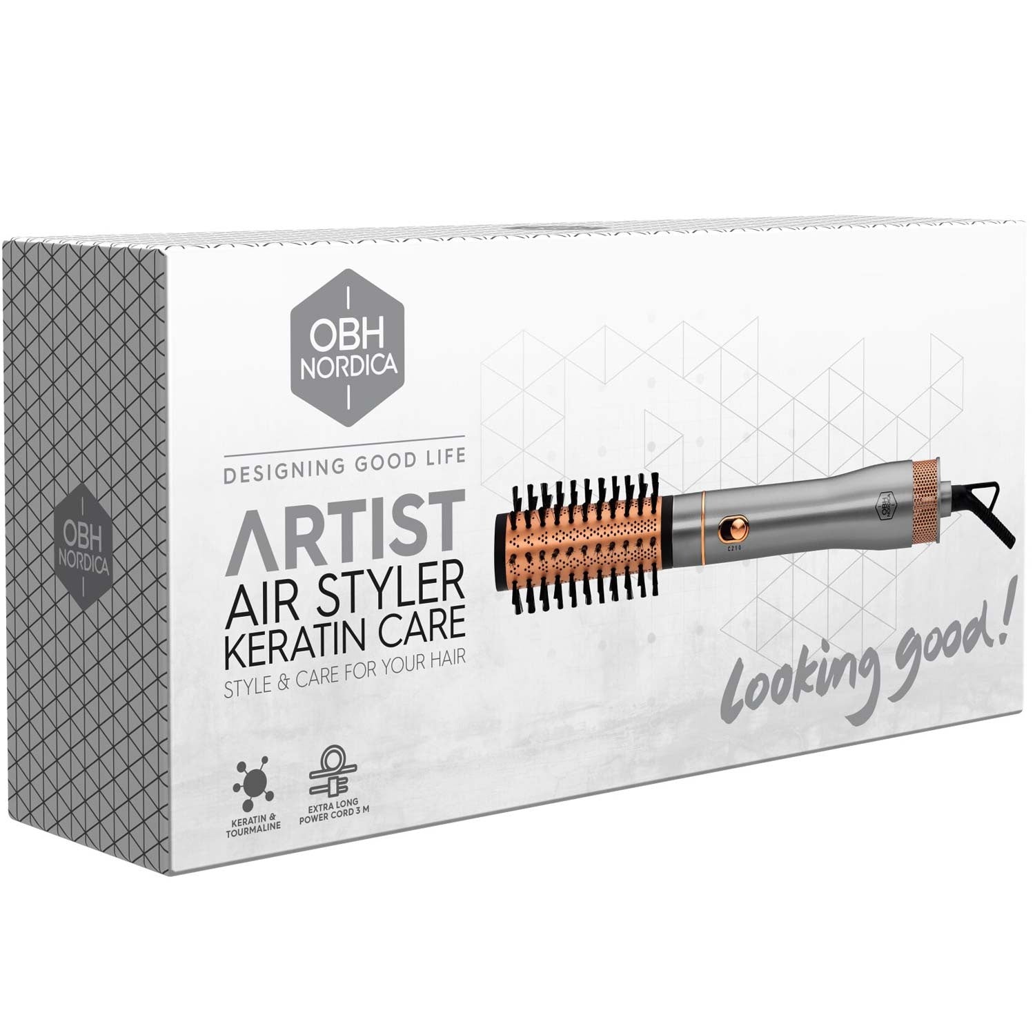 Hot air brush Artist Keratin Care Hot Air Styler 650 W