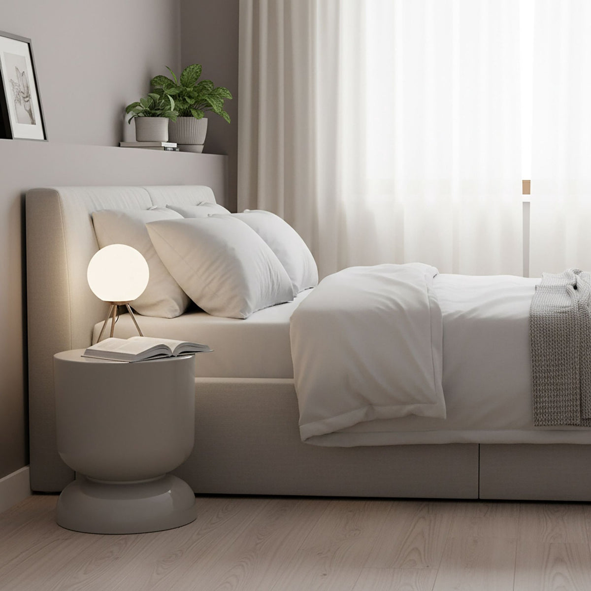Hourglass Side Table & Stool – Metal, Multifunctional Design
