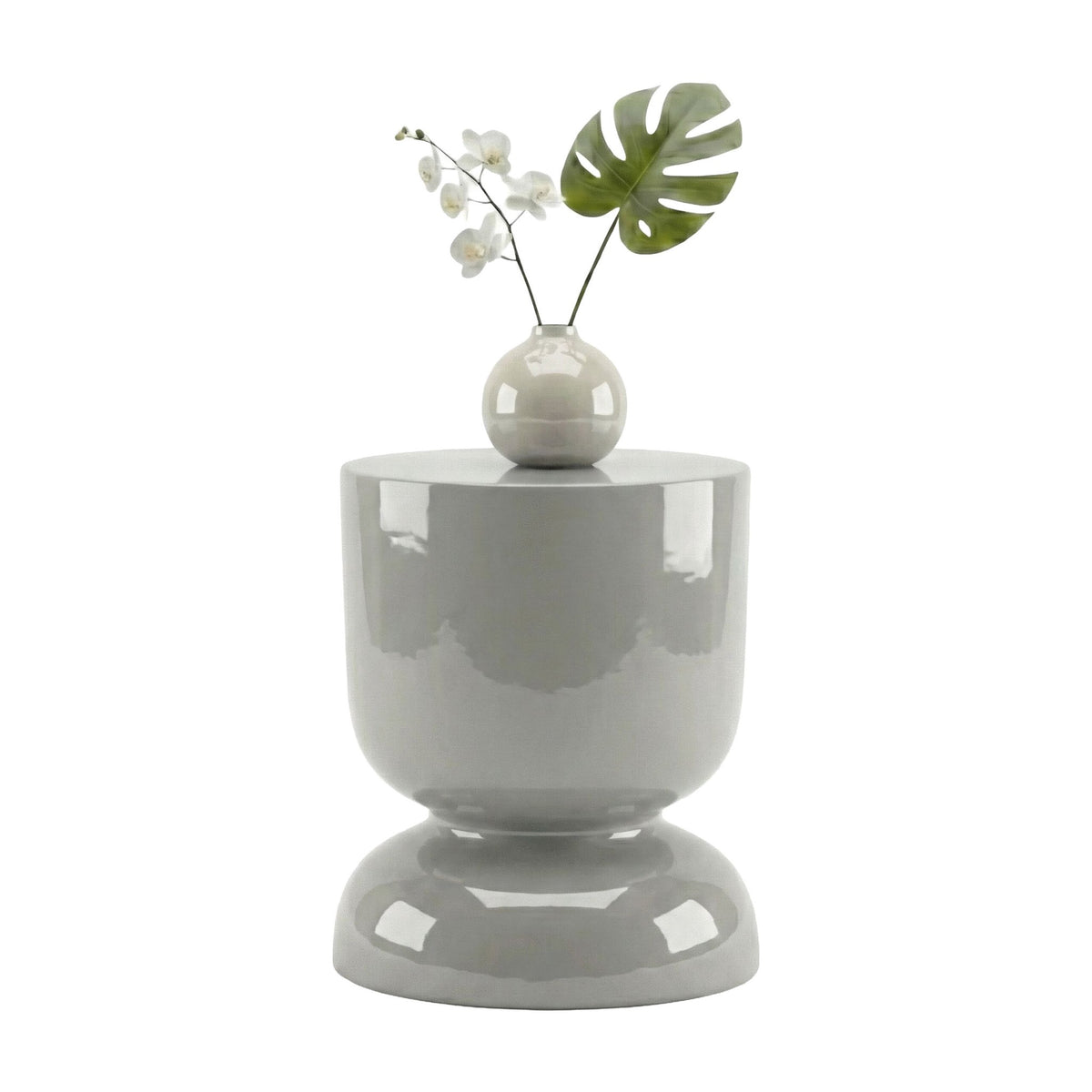Hourglass Side Table & Stool – Metal, Multifunctional Design