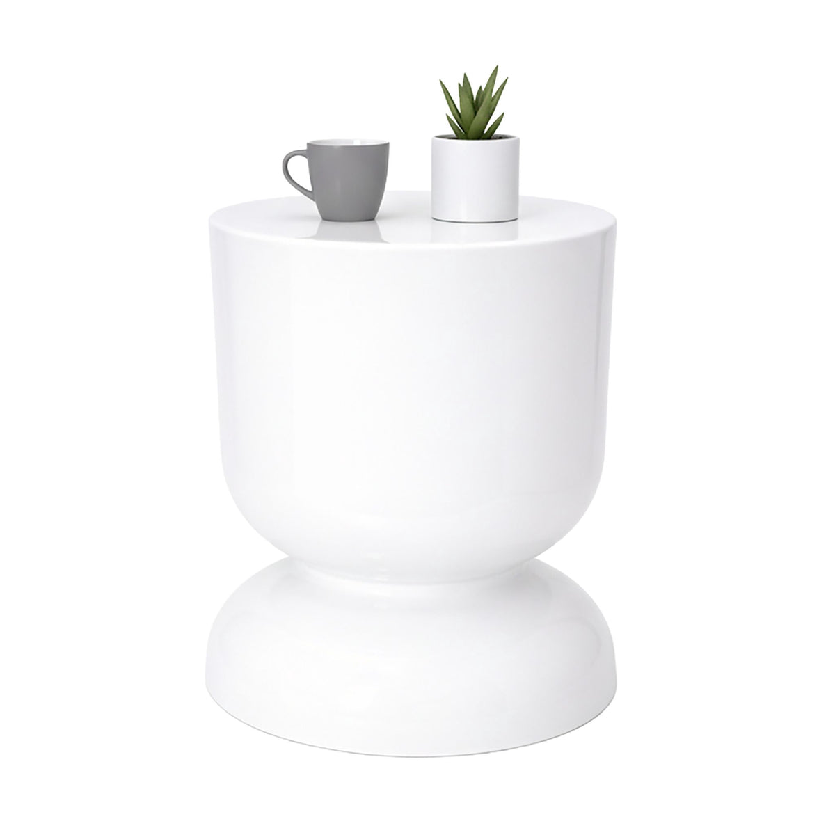 Hourglass Side Table and Stool – Metal, Multifunctional