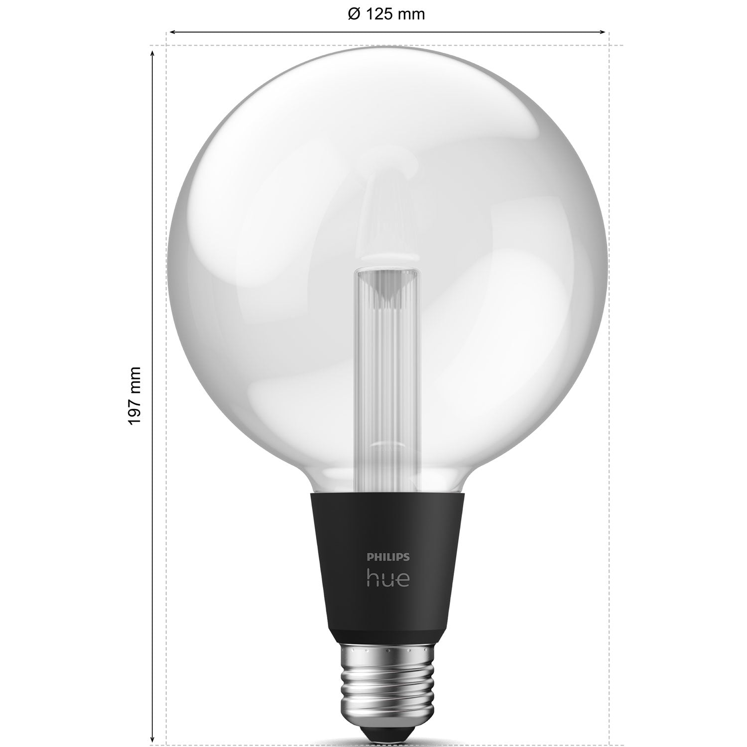 Hue Lightguide Globe Large 125mm E27 White and Color Ambiance