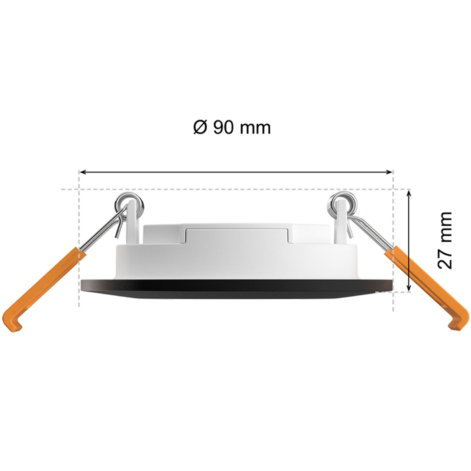 Hue Slim Downlight S 90mm White and Color Ambiance Black 1-pack