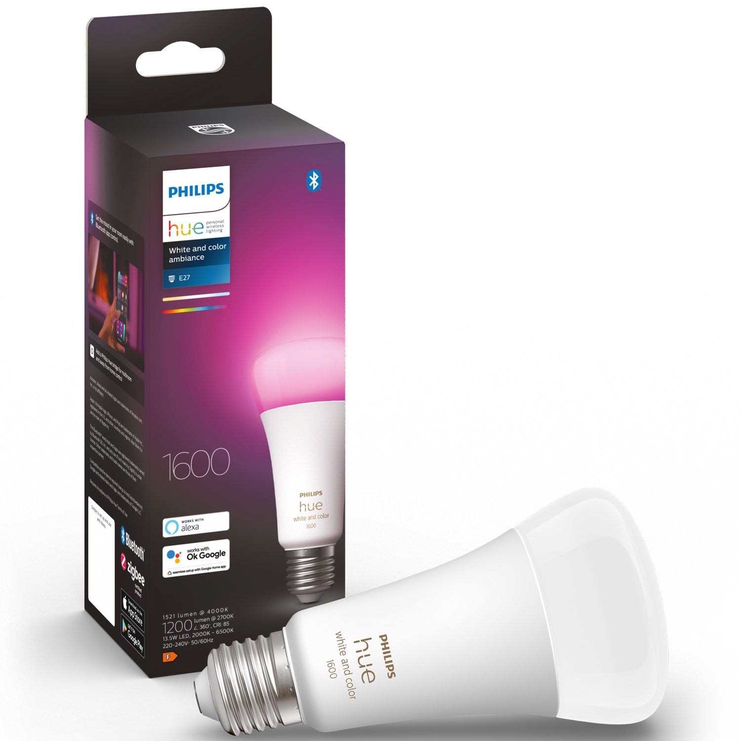 Hue White Color Ambiance E27 A60 1600lm 1 pack